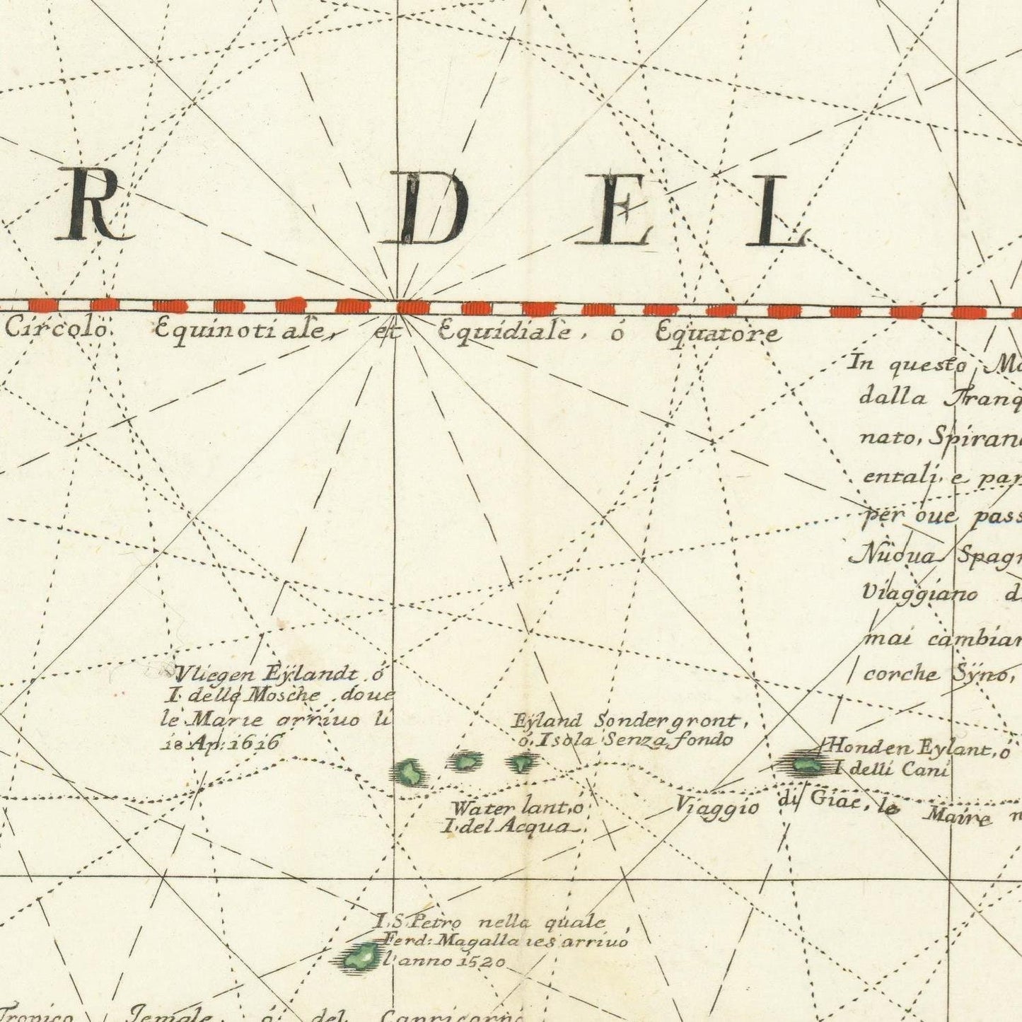 detail of the map from the centre 