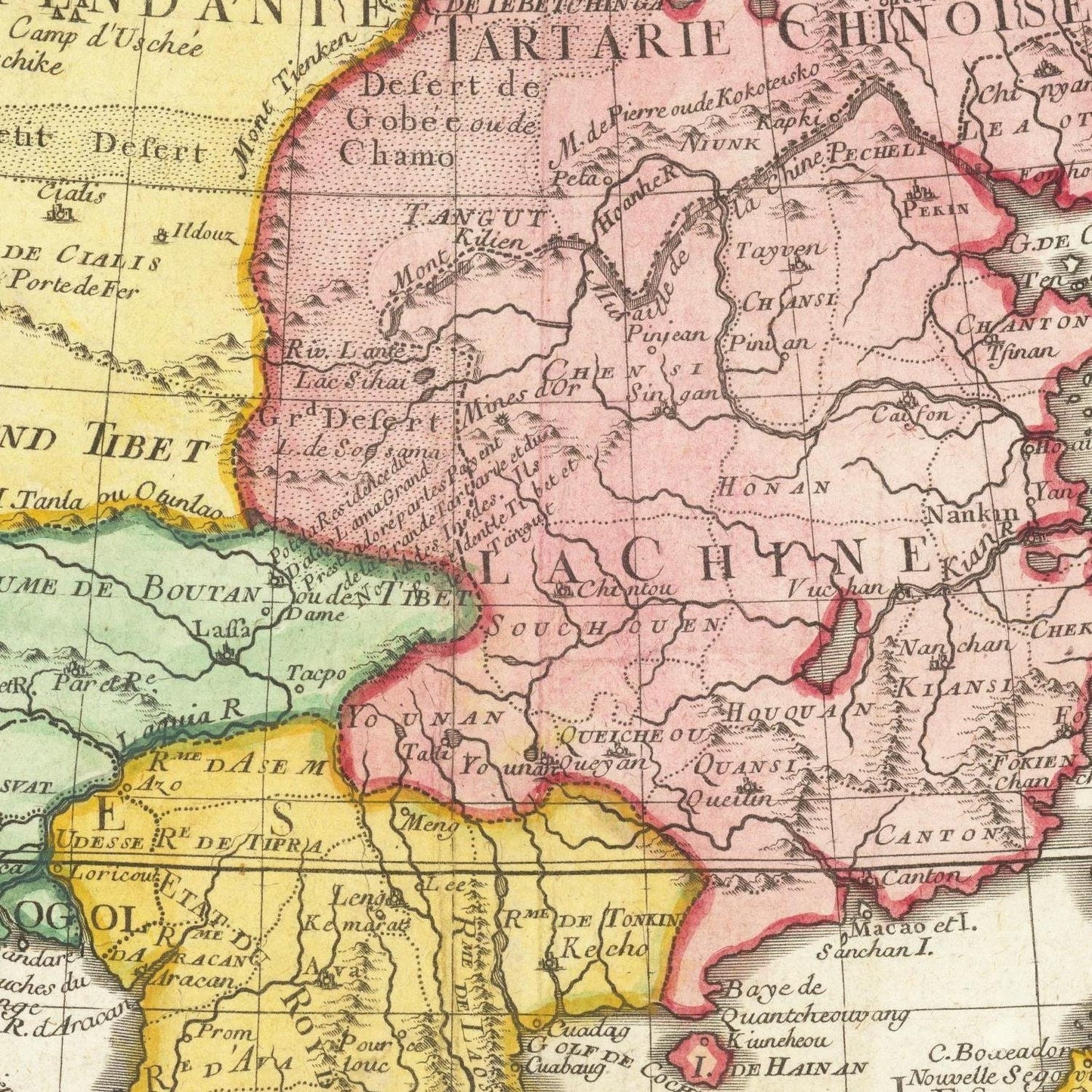 detail of the map from the centre 