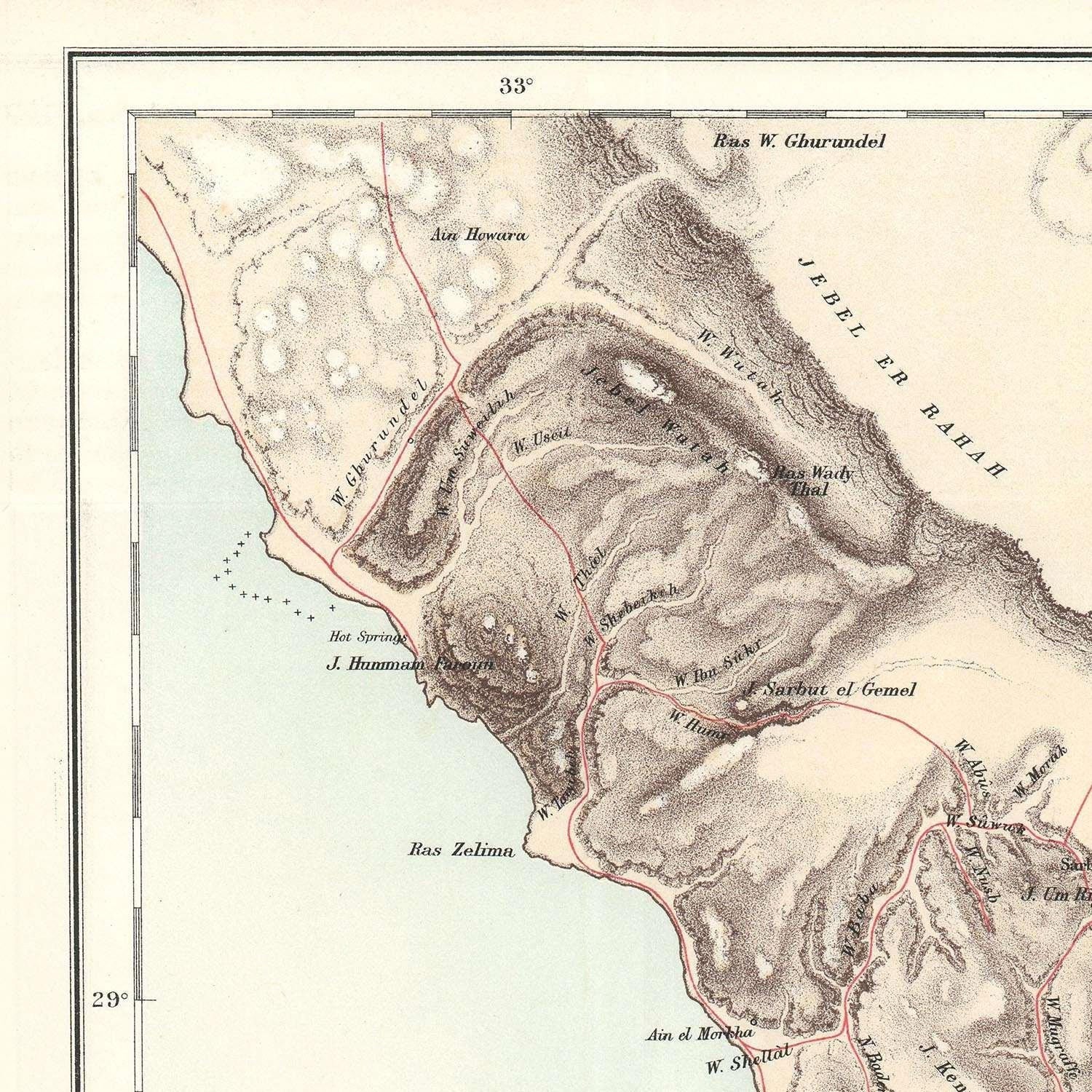 detail of the map from the top left corner