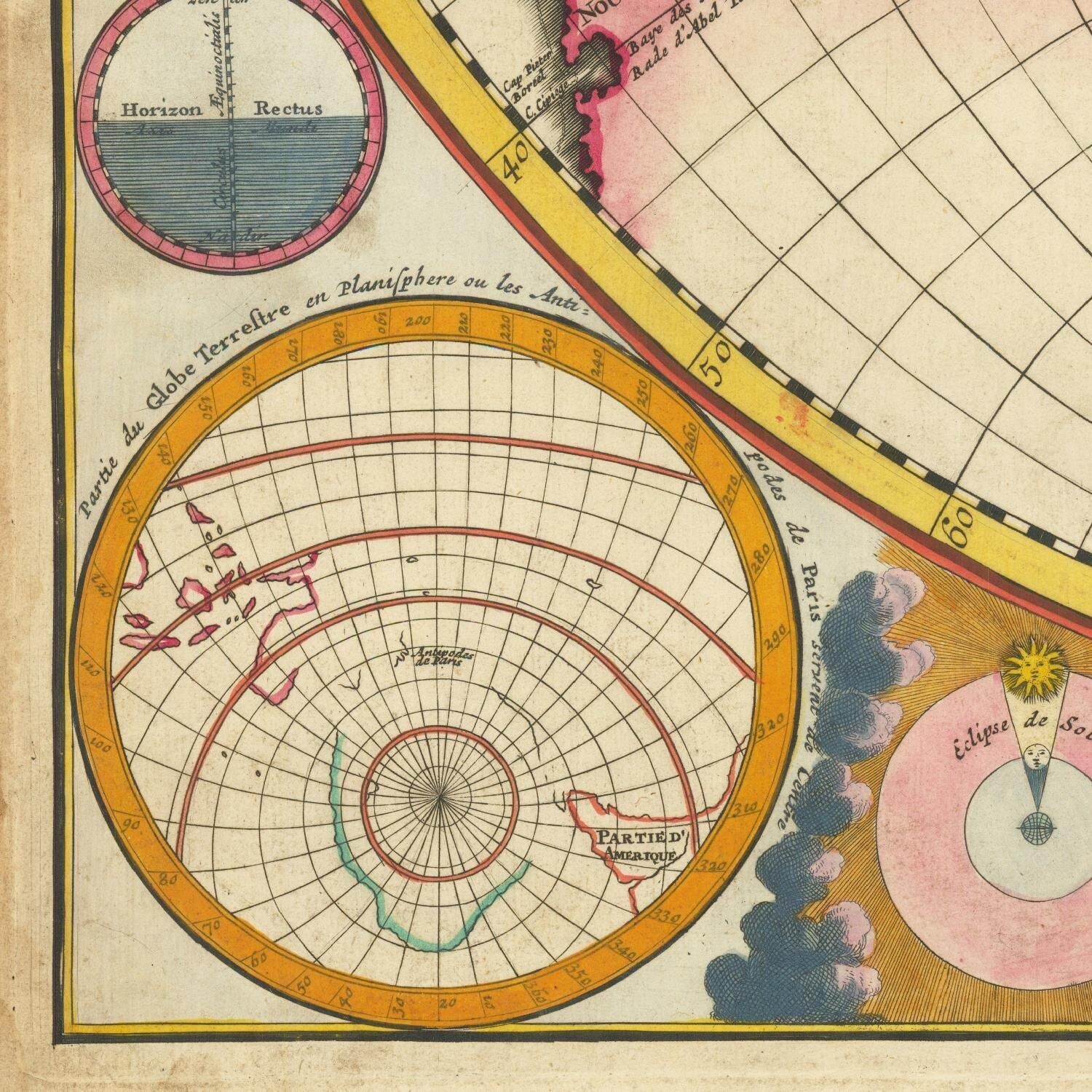 detail of the map from the bottom left corner