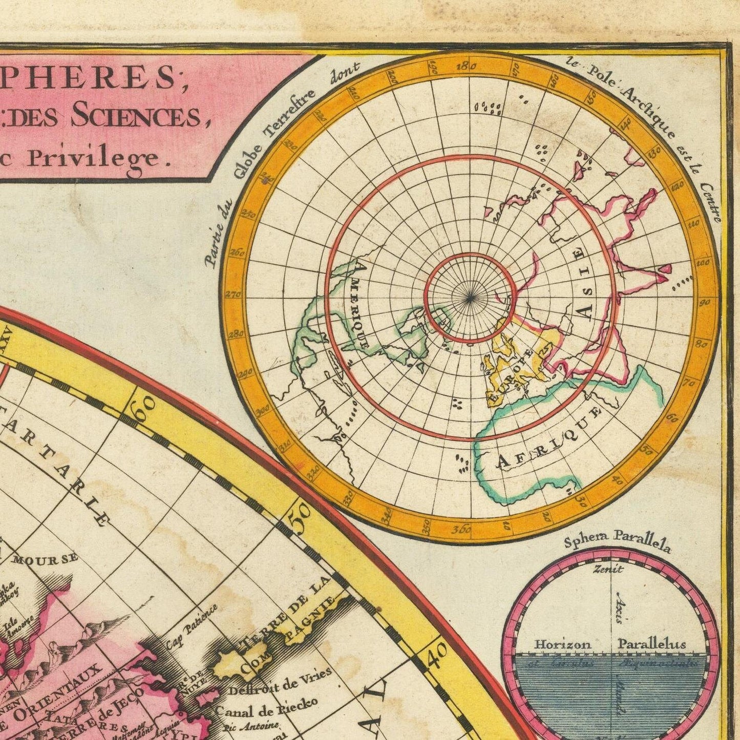 detail of the map from the top right corner