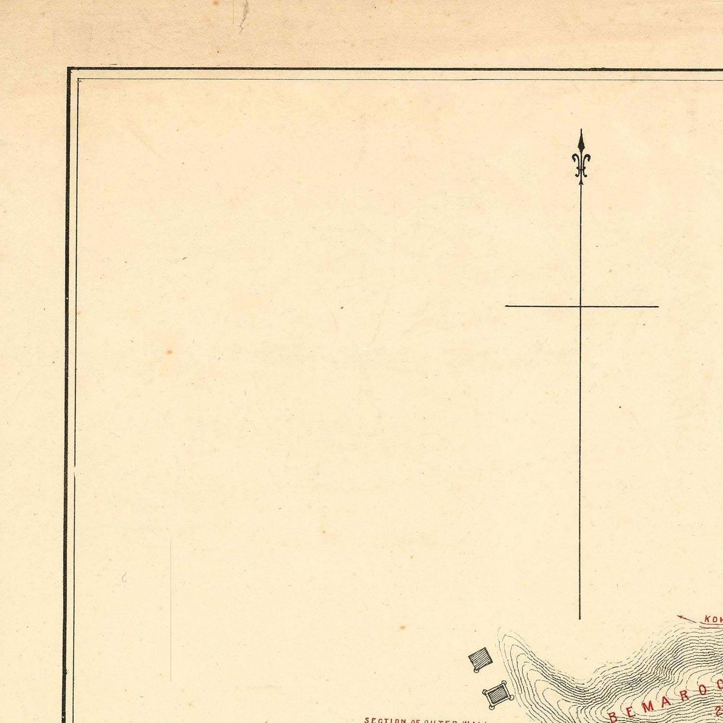 detail of the map from the top left corner