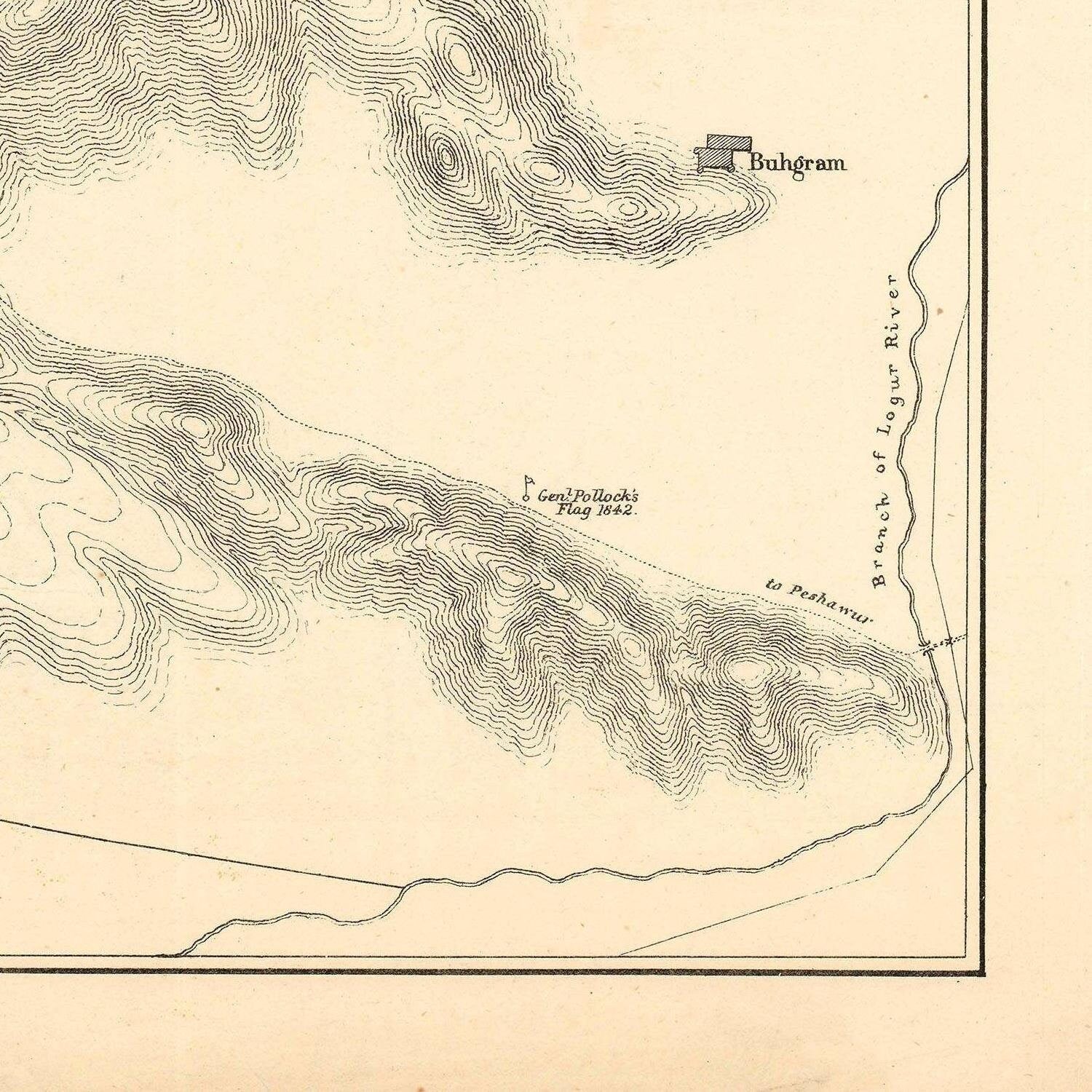 detail of the map from the bottom right corner