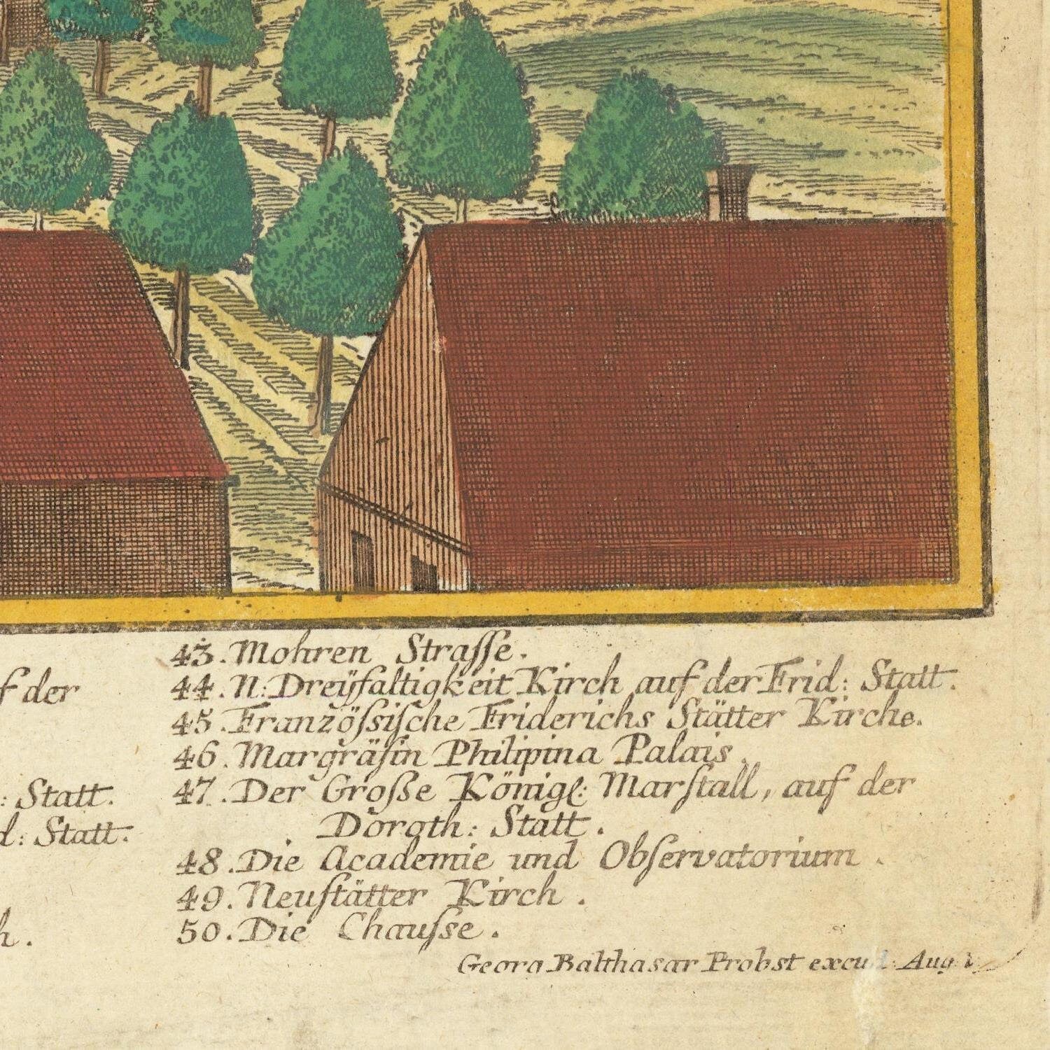 detail of the map from the bottom right corner