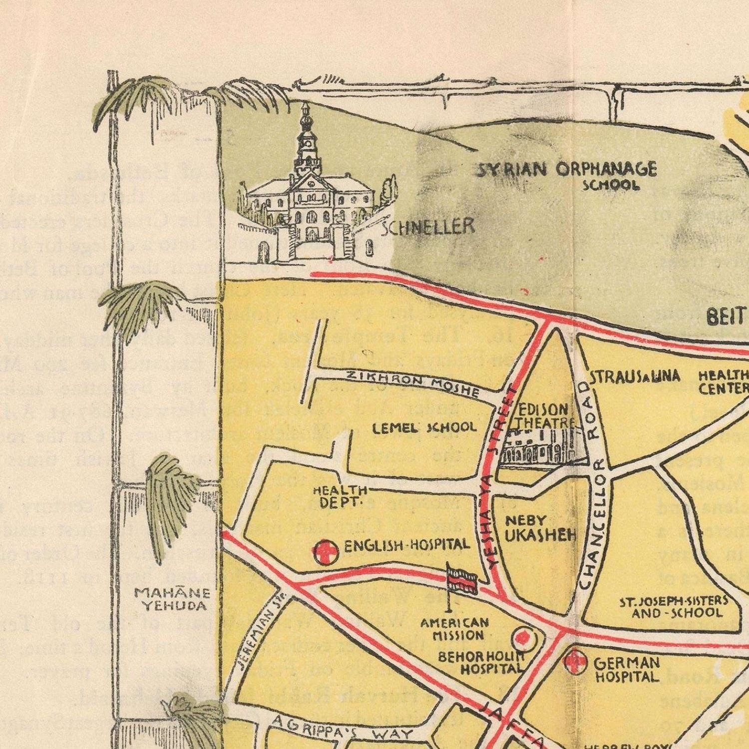 detail of the map from the top left corner