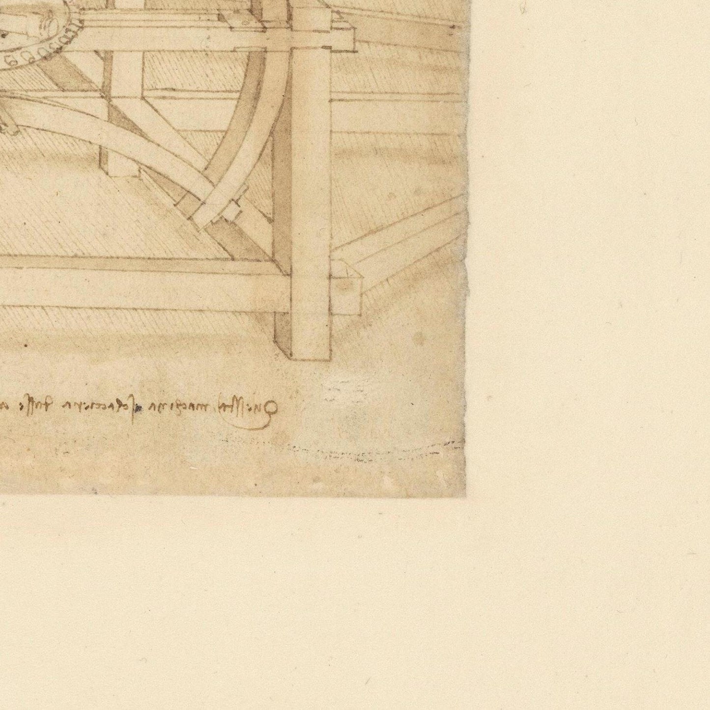 detail of the drawing reproduction from the bottom right corner