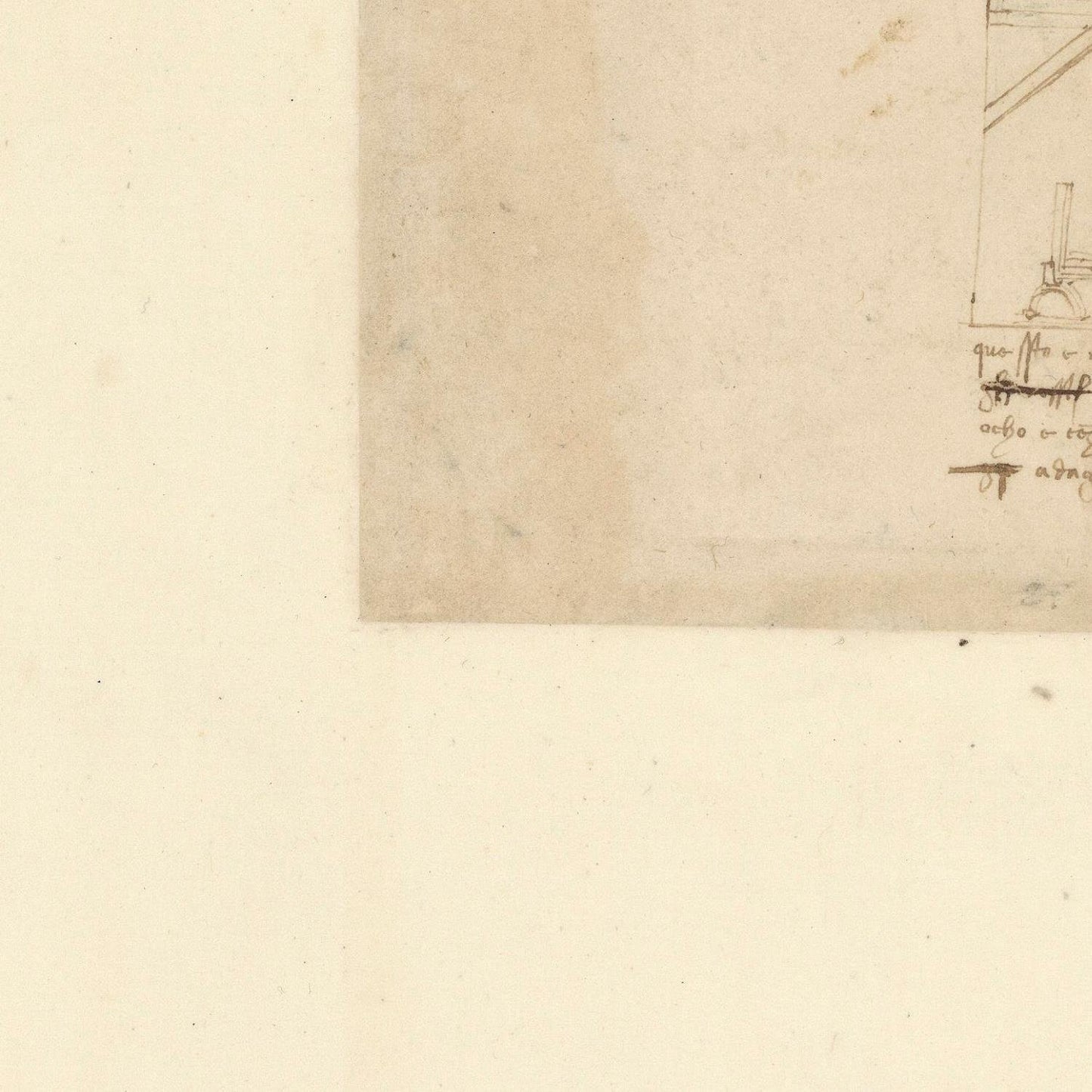 detail of the drawing reproduction from the bottom left corner