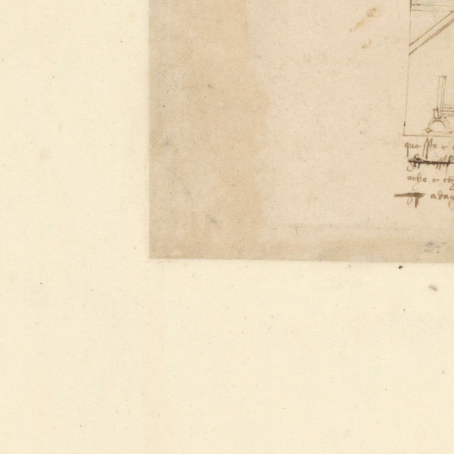 detail of the drawing reproduction from the bottom left corner