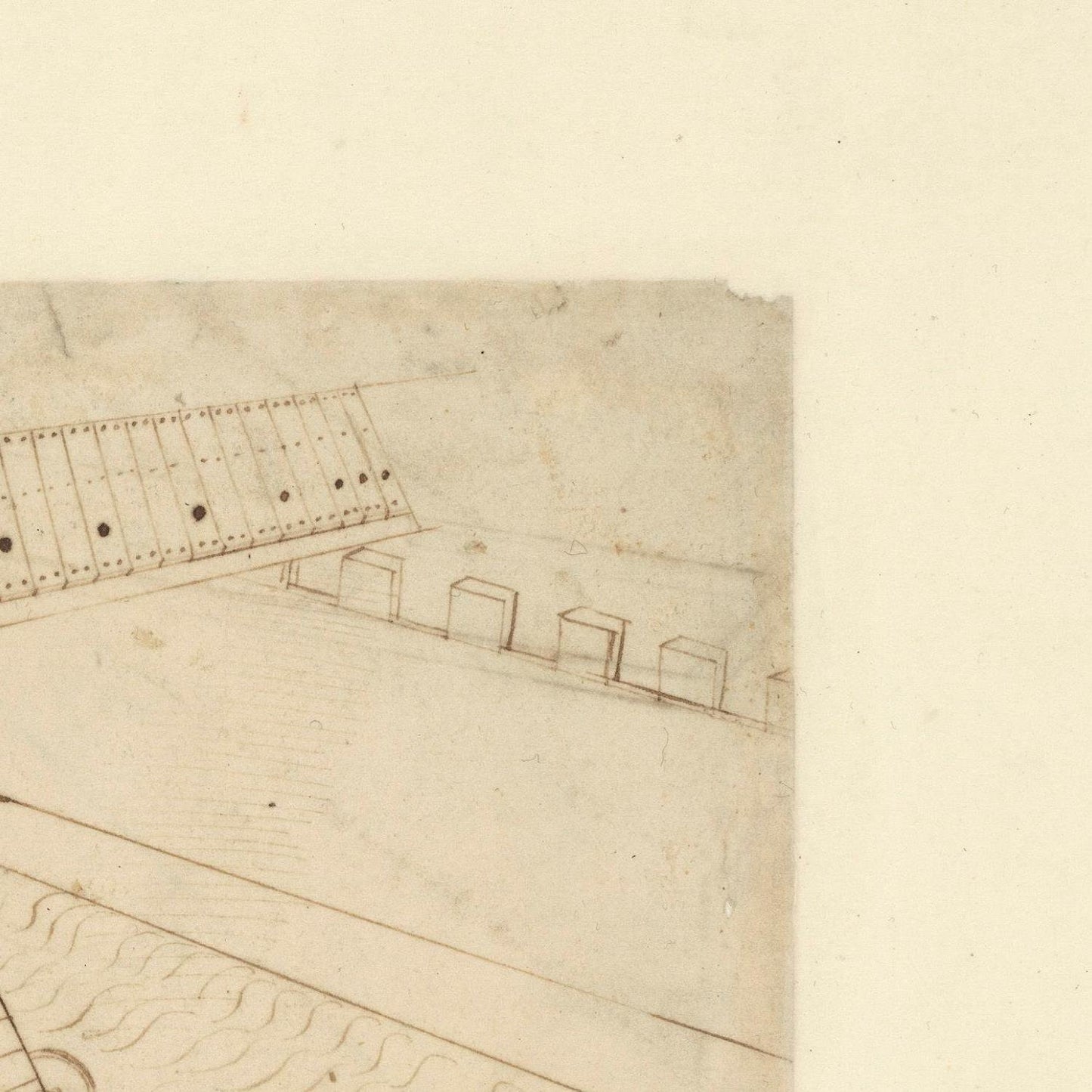 detail of the drawing reproduction from the top right corner