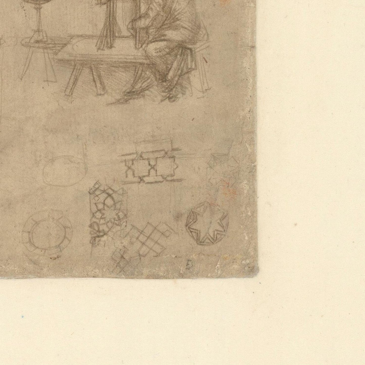 detail of the drawing reproduction from the bottom right corner