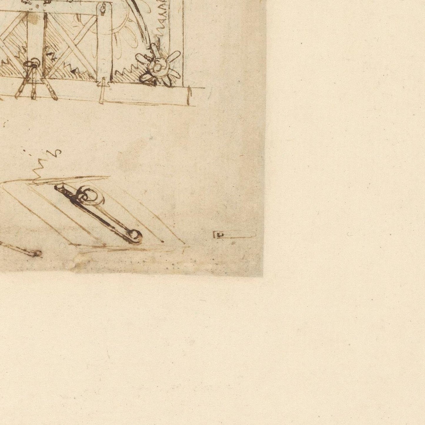 detail of the drawing reproduction from the bottom right corner