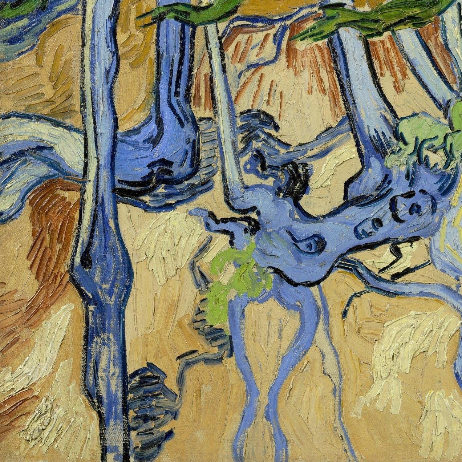 detail of the fine art reproduction from the centre left