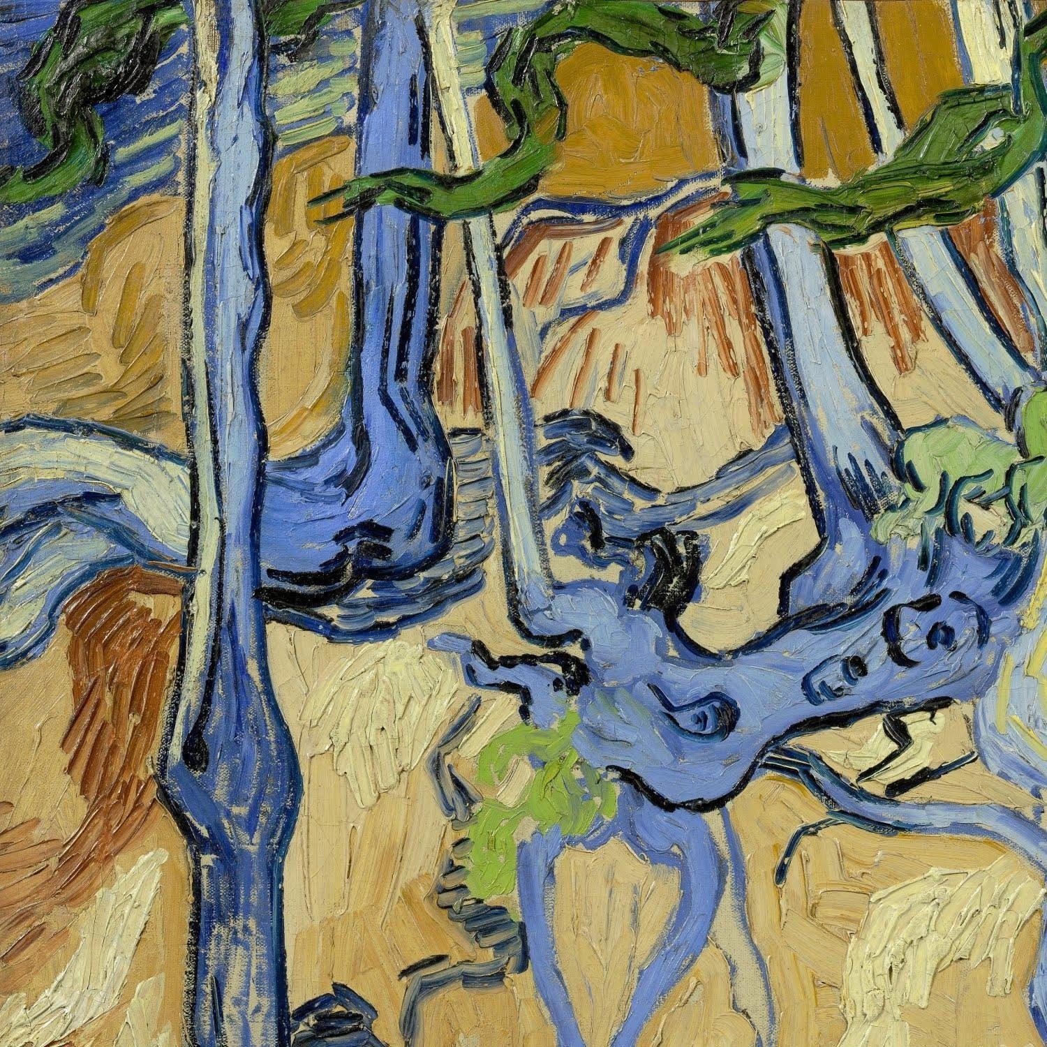 detail of the fine art reproduction from the bottom left corner