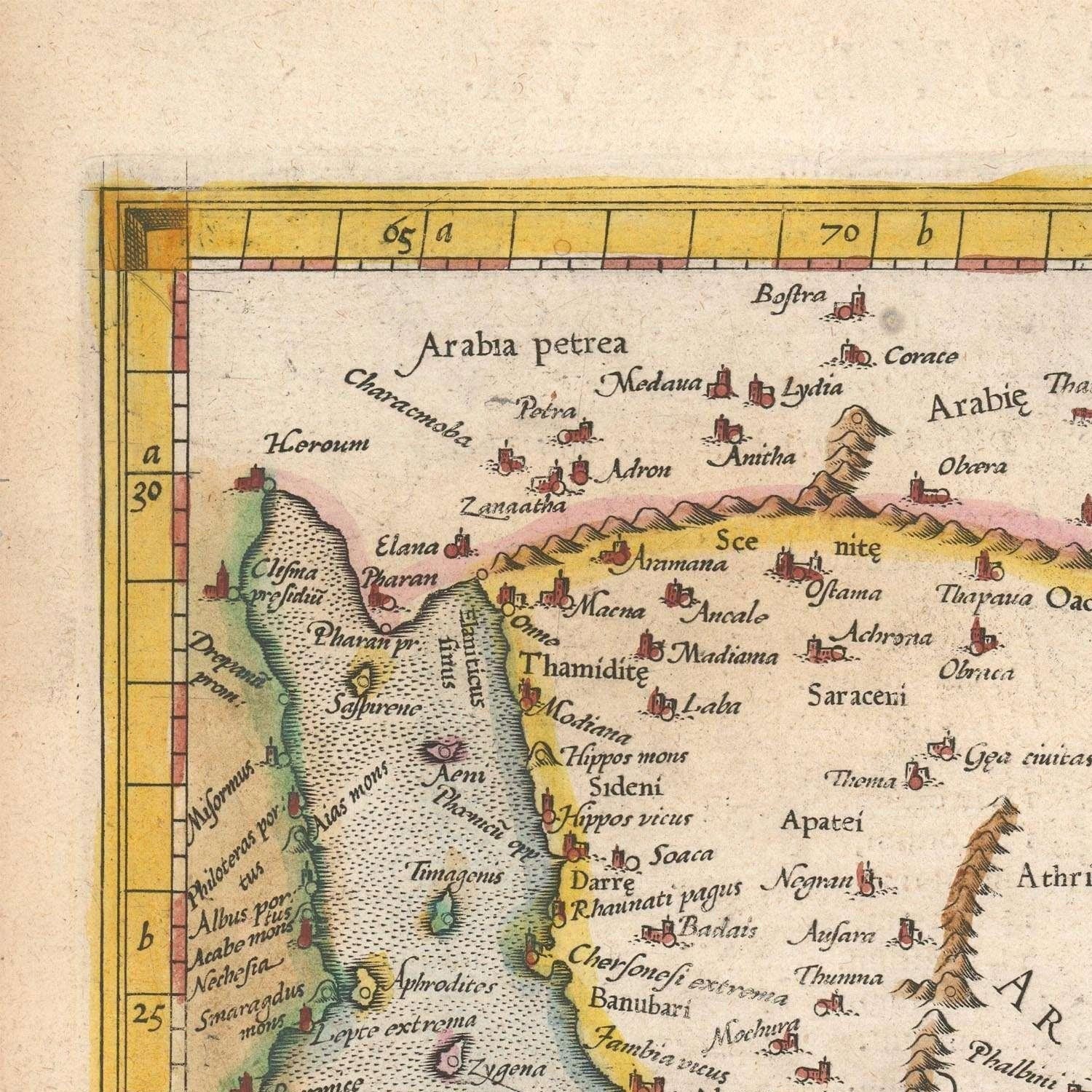 detail of the map from the top left corner