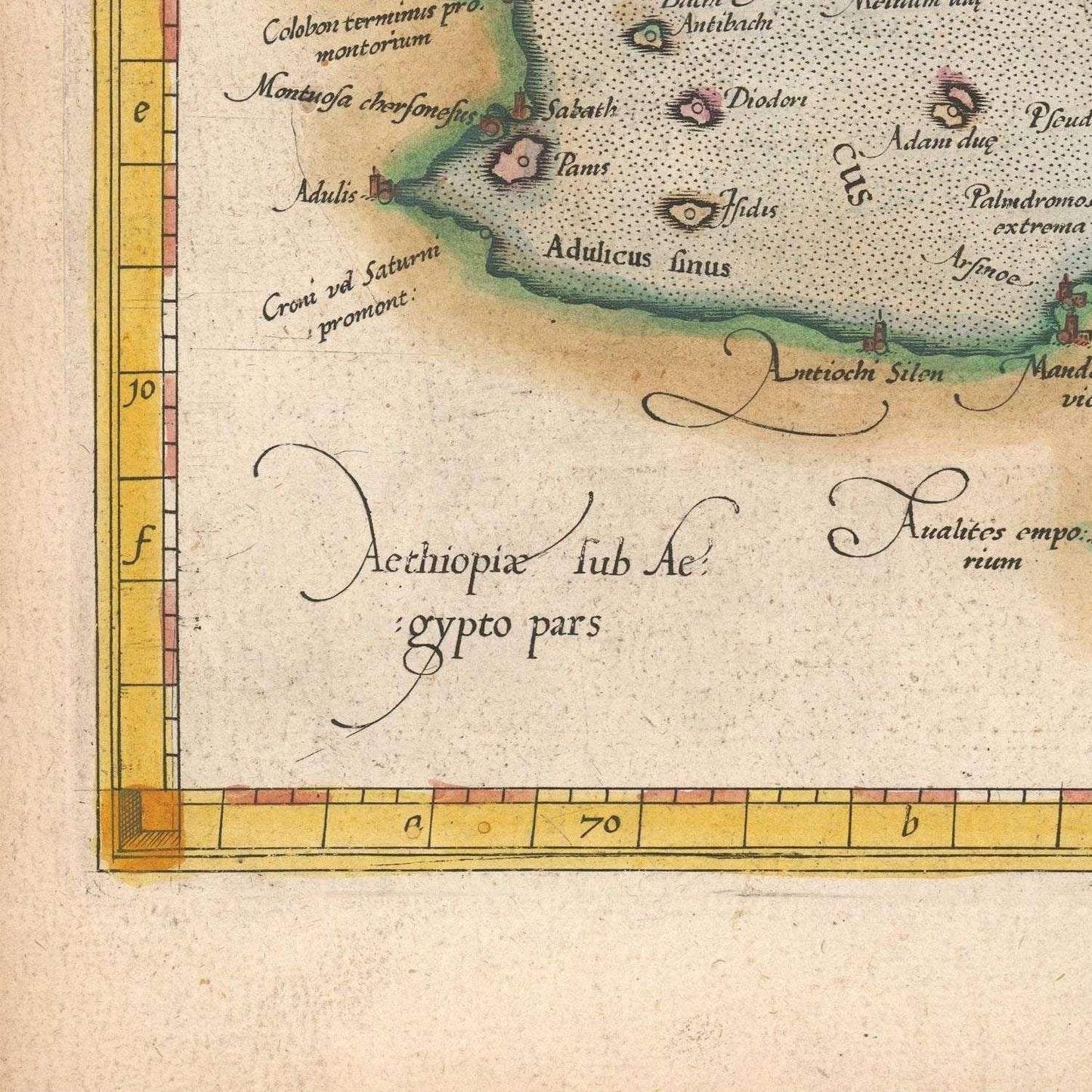 detail of the map from the bottom left corner