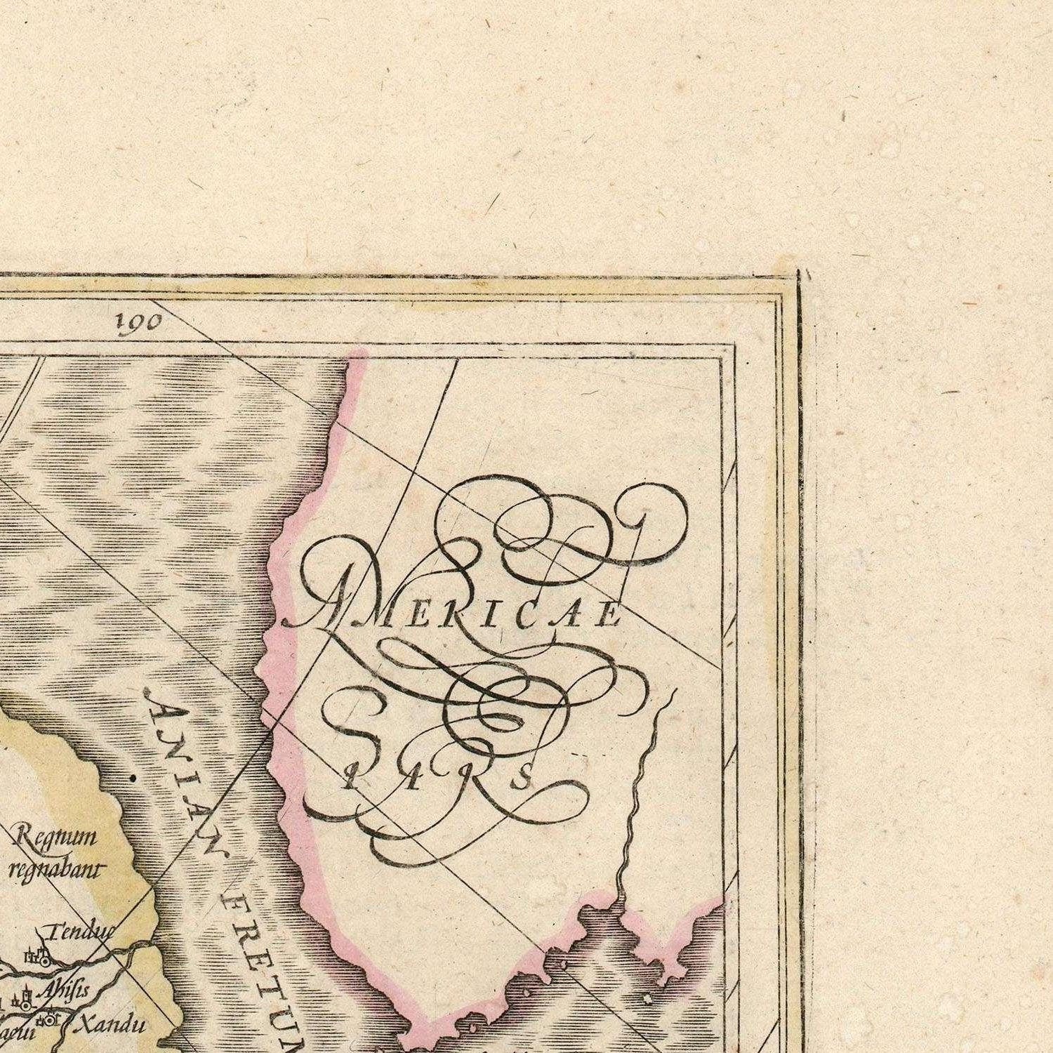 detail of the map from the top right corner