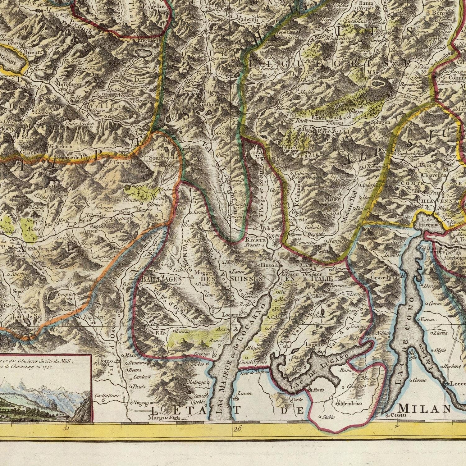 detail of the map from the centre left