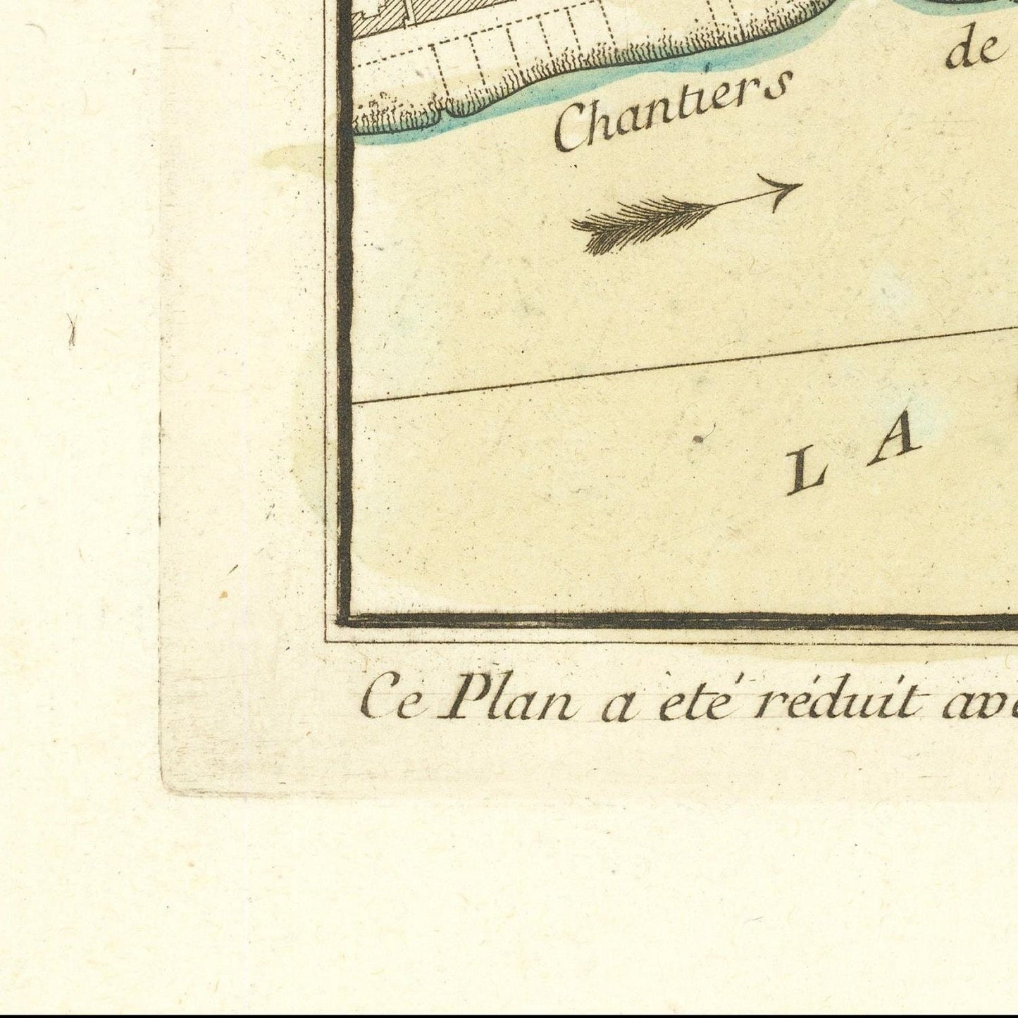 detail of the map from the bottom left corner