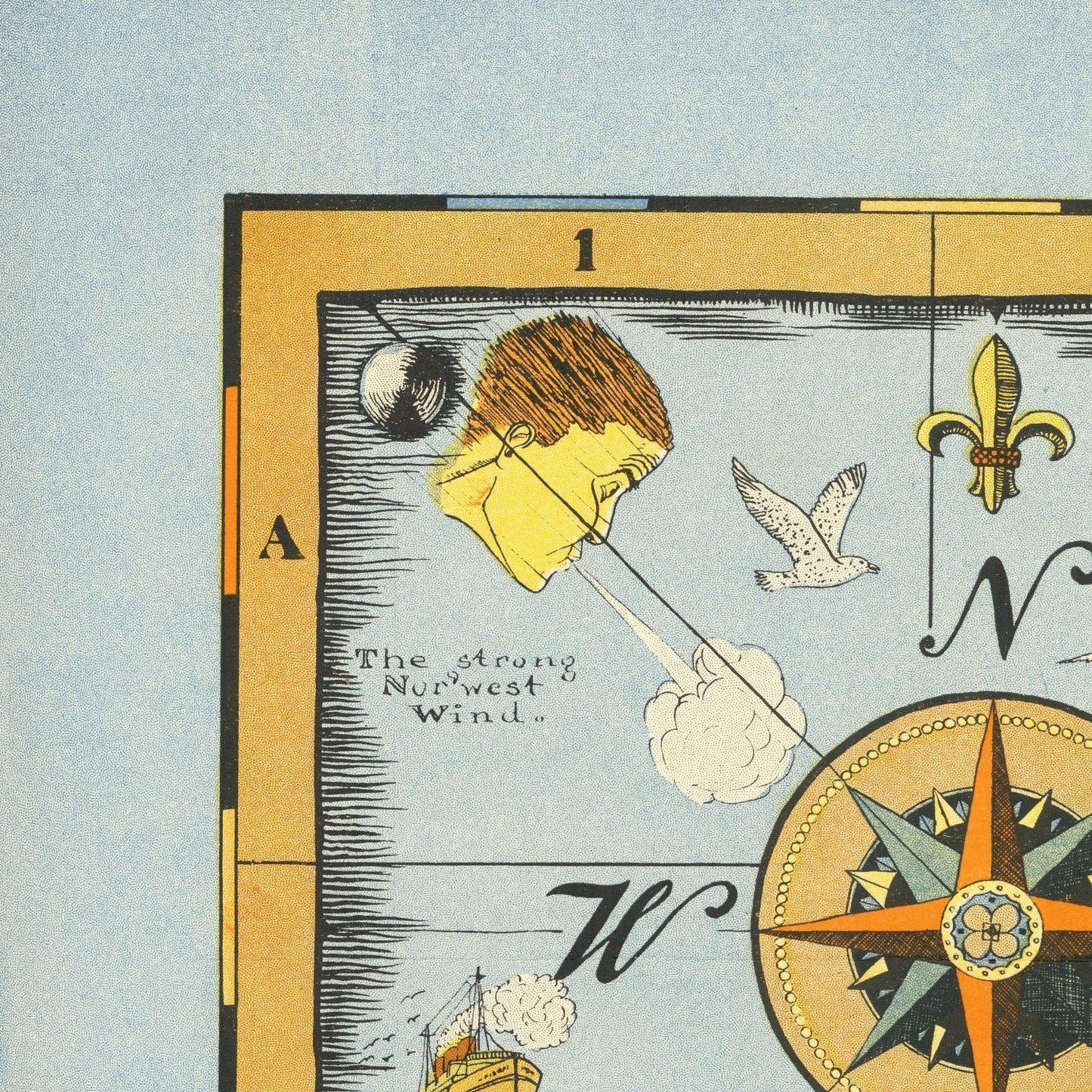 detail of the map from the top left corner