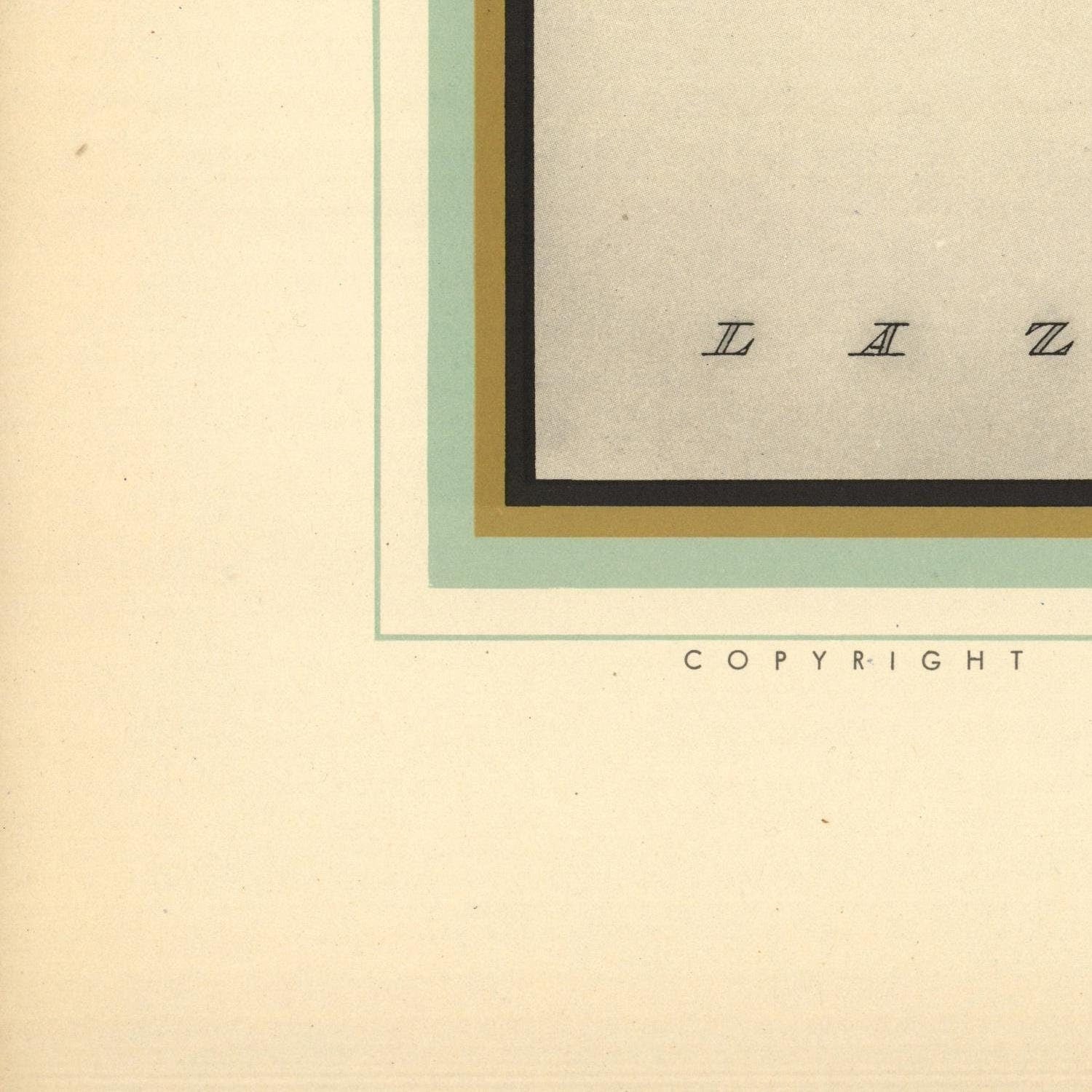 detail of the map from the bottom left corner