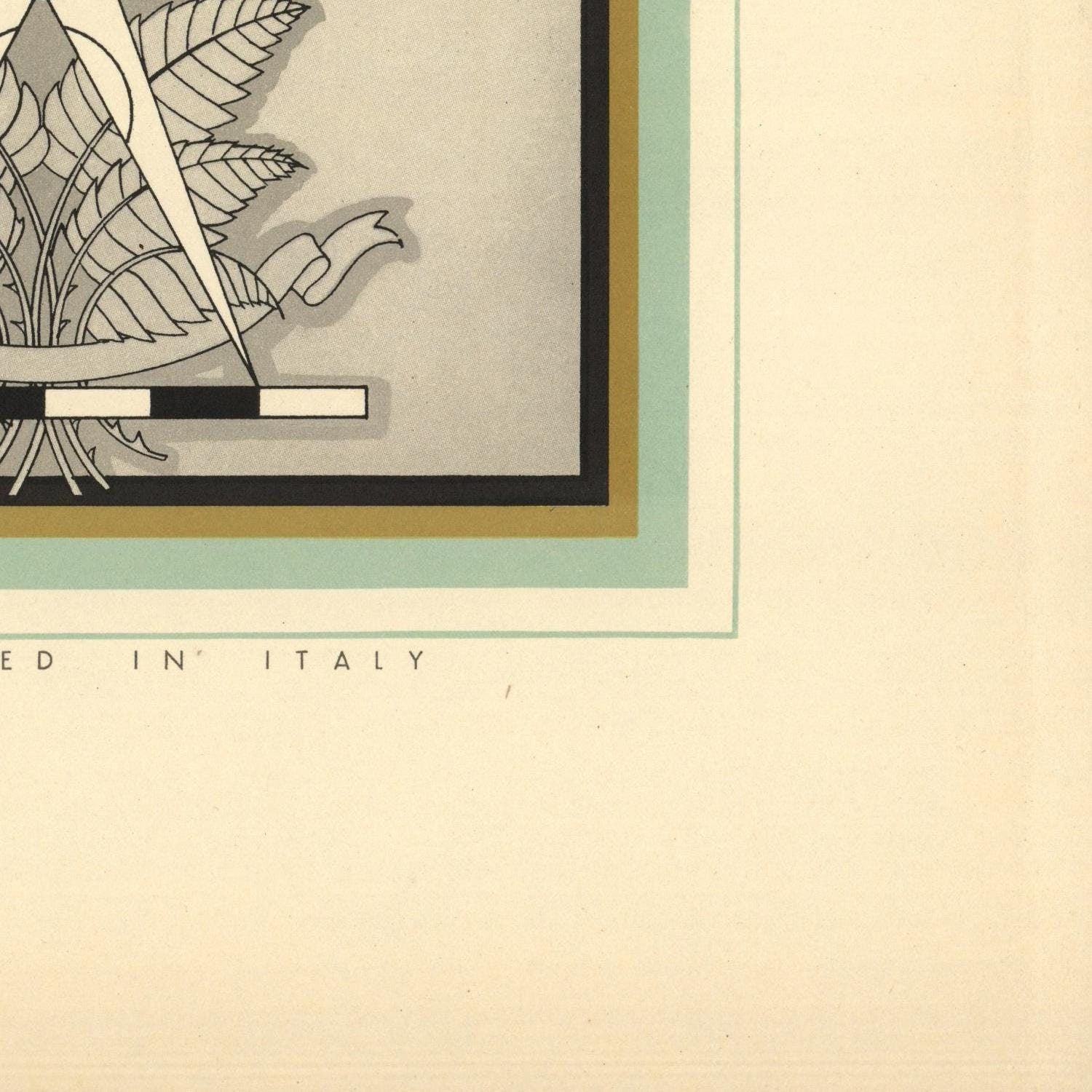 detail of the map from the bottom right corner