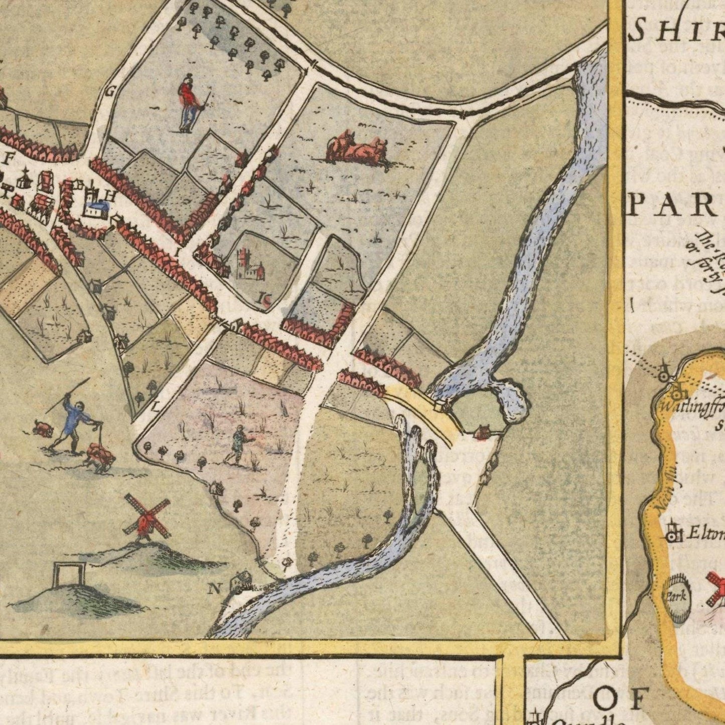 detail of the map from the centre left