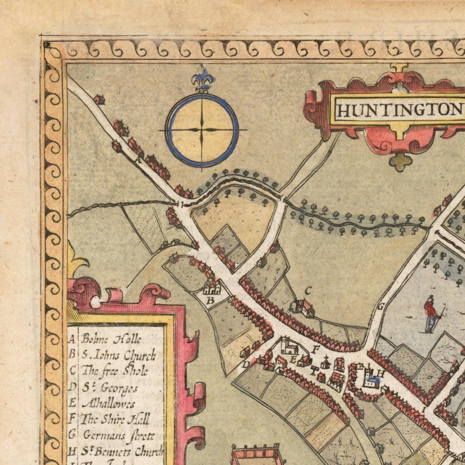 detail of the map from the top left corner