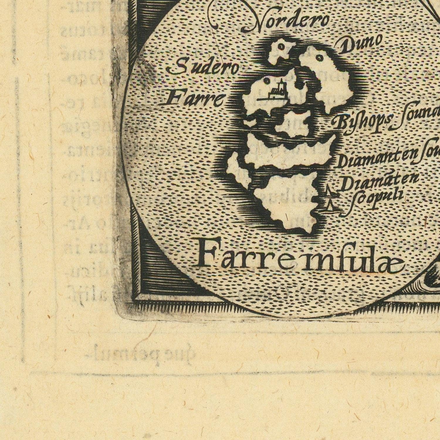 detail of the map from the bottom left corner