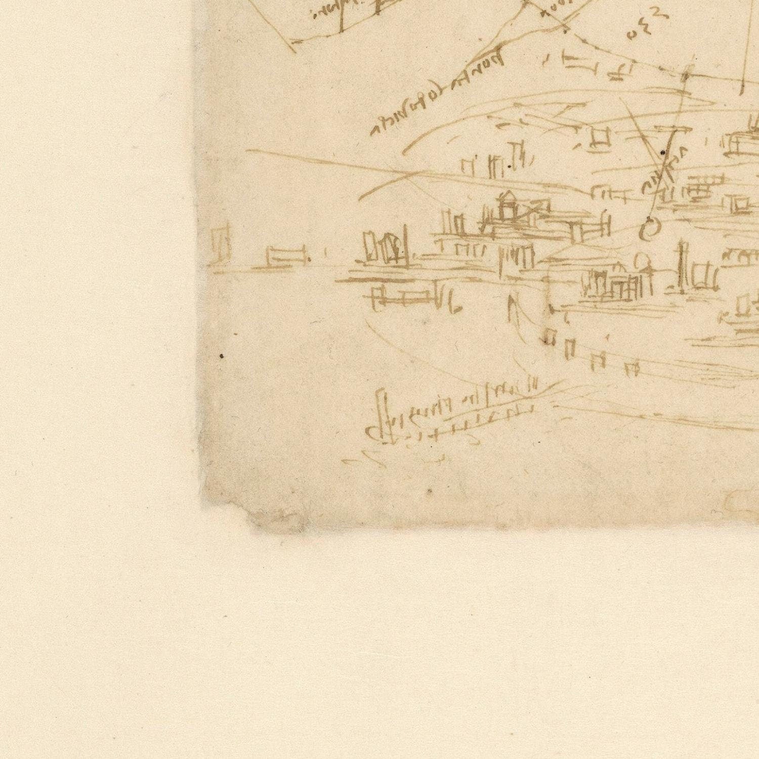 detail of the drawing reproduction from the bottom left corner