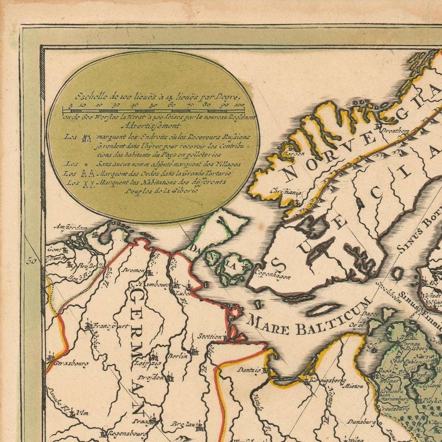 detail of the map from the top left corner