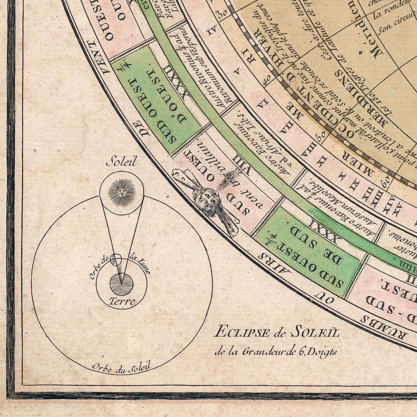 detail of the map from the bottom left corner