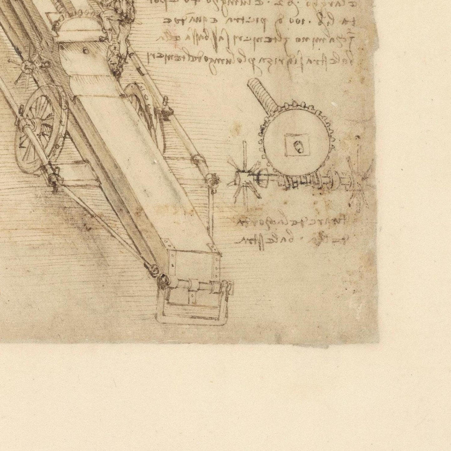 detail of the drawing reproduction from the bottom right corner