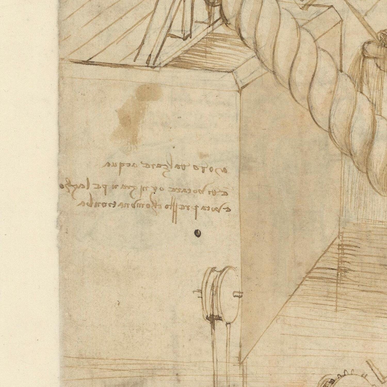 detail of the drawing reproduction from the centre left