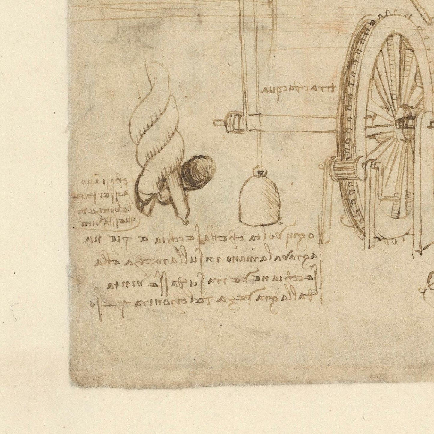 detail of the drawing reproduction from the bottom left corner