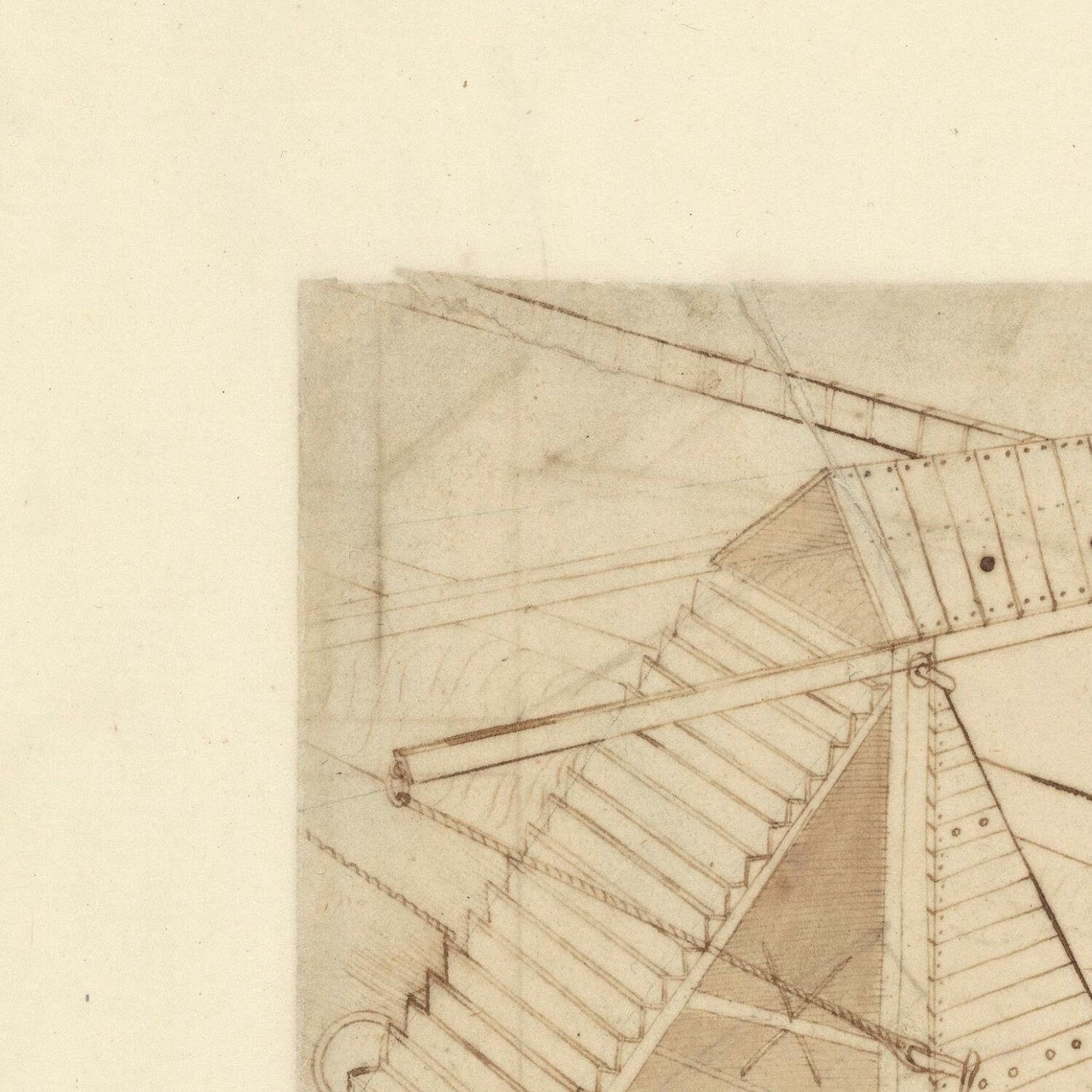 detail of the drawing reproduction from the top left corner