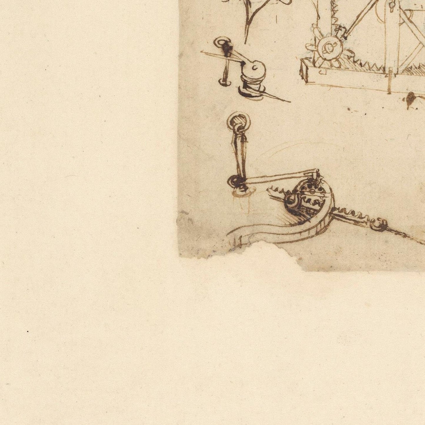 detail of the drawing reproduction from the bottom left corner