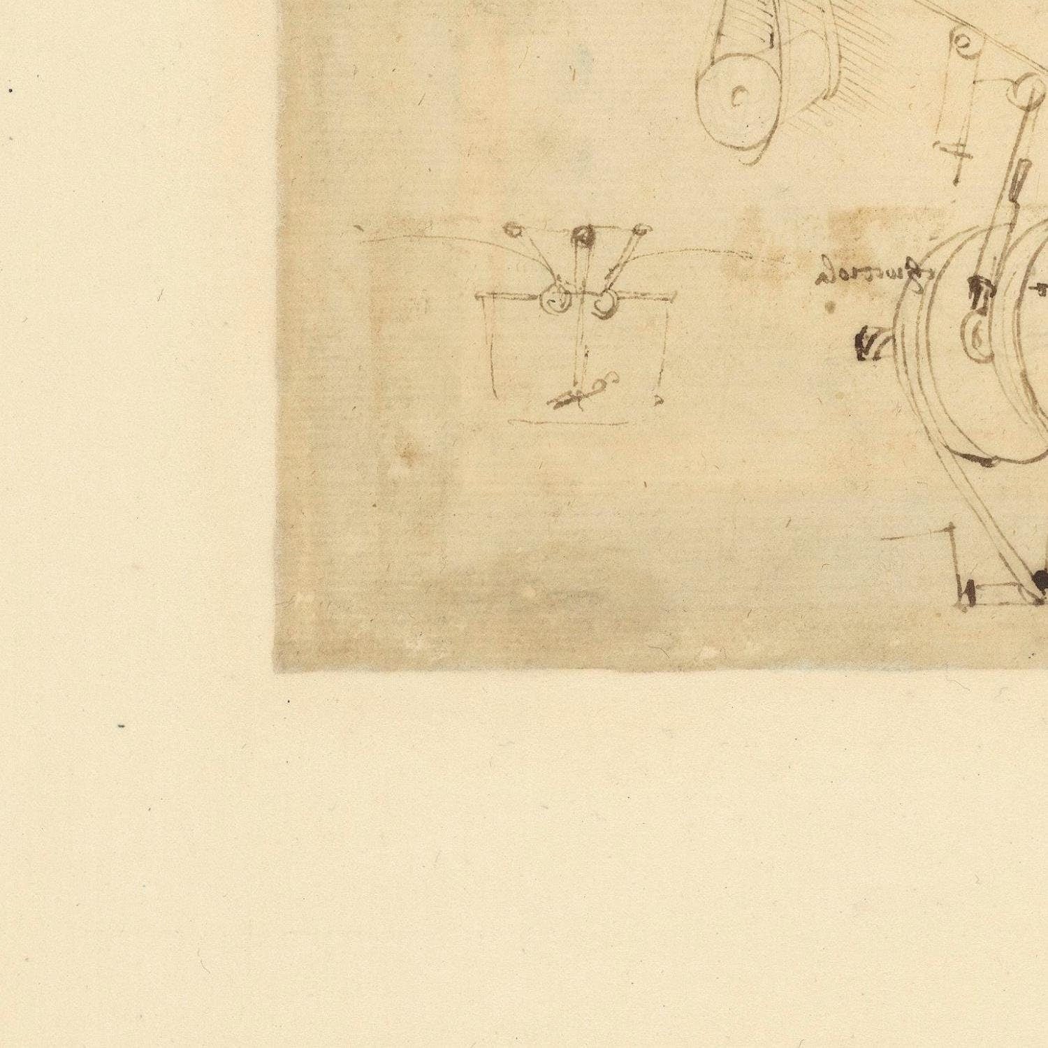 detail of the drawing reproduction from the bottom left corner