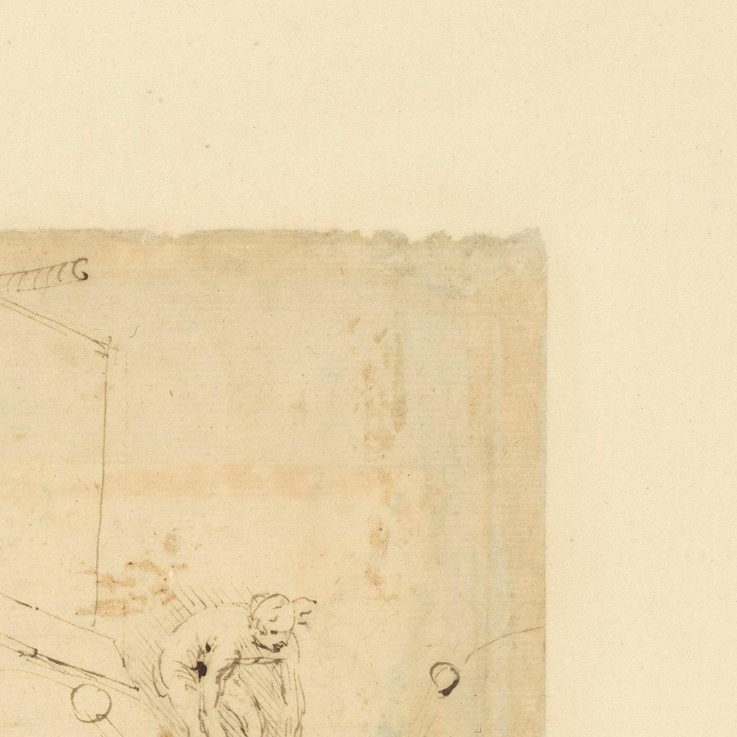 detail of the drawing reproduction from the top right corner