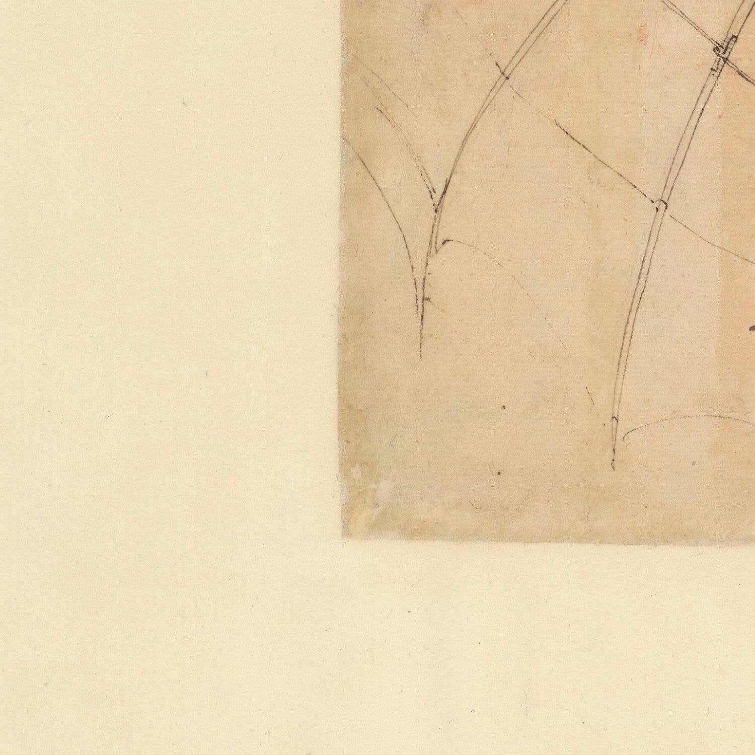 detail of the drawing reproduction from the bottom left corner