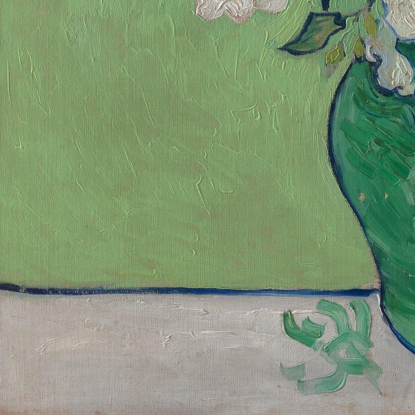 detail of the fine art reproduction from the bottom left corner