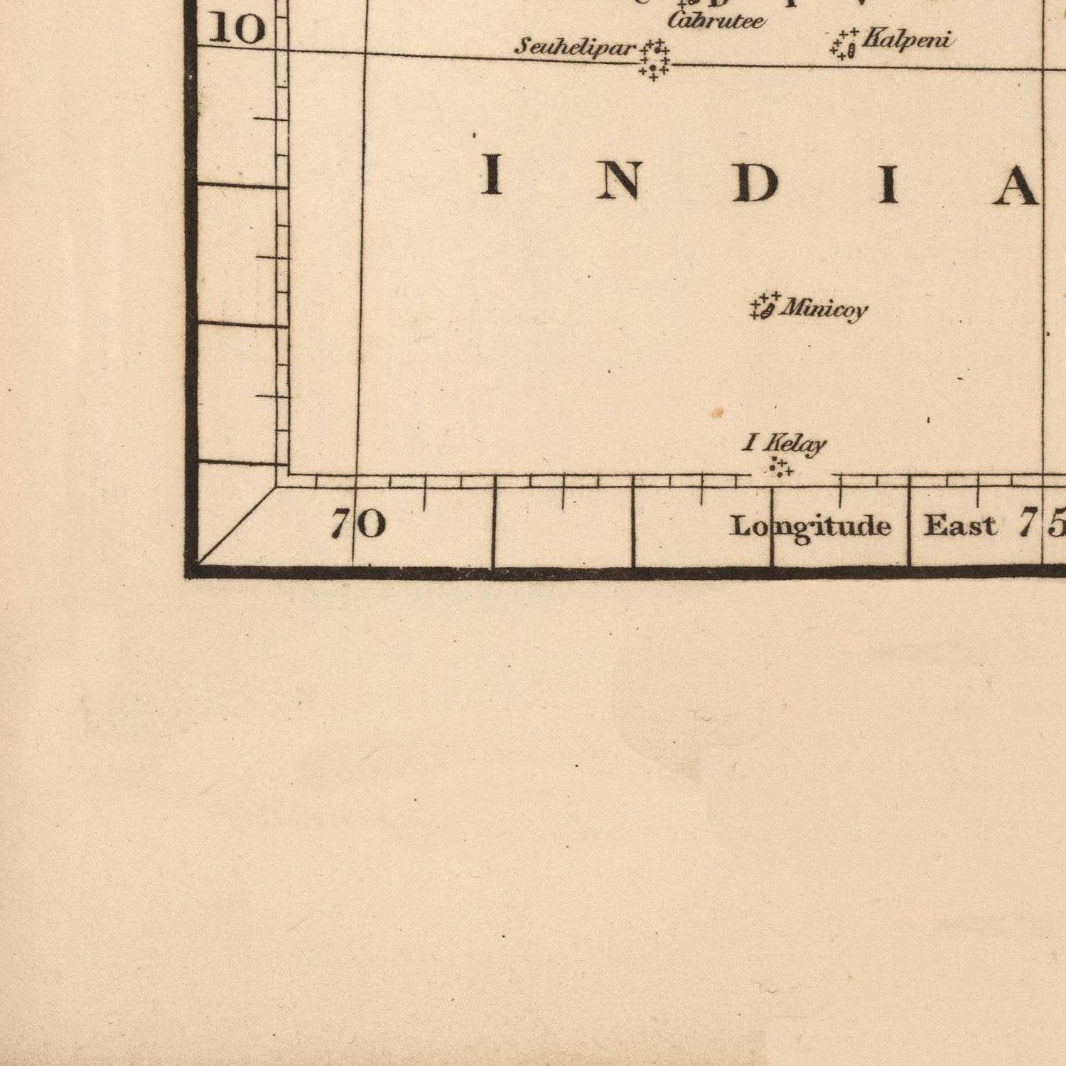 detail of the map from the bottom left corner