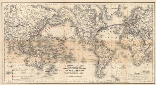 presentation of the map reproduction without a frame