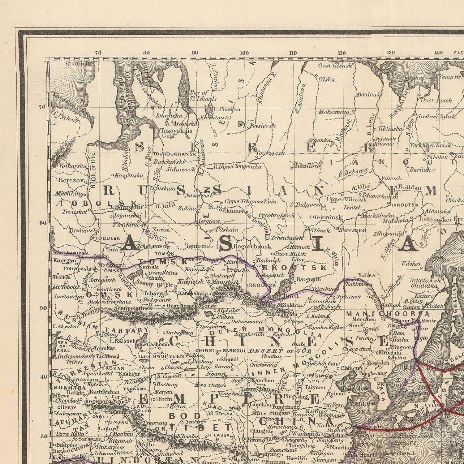 detail of the map from the top left corner