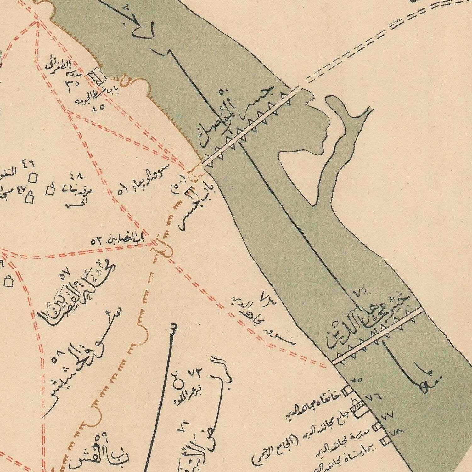 detail of the map from the centre 