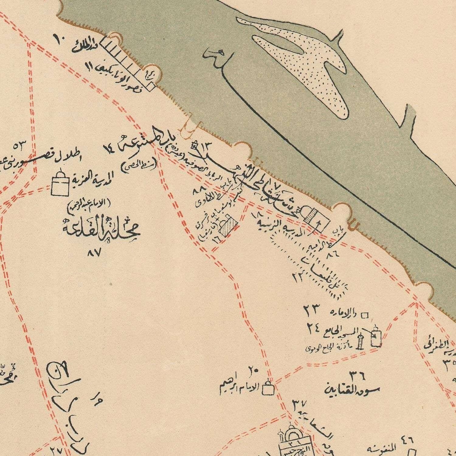 detail of the map from the centre 