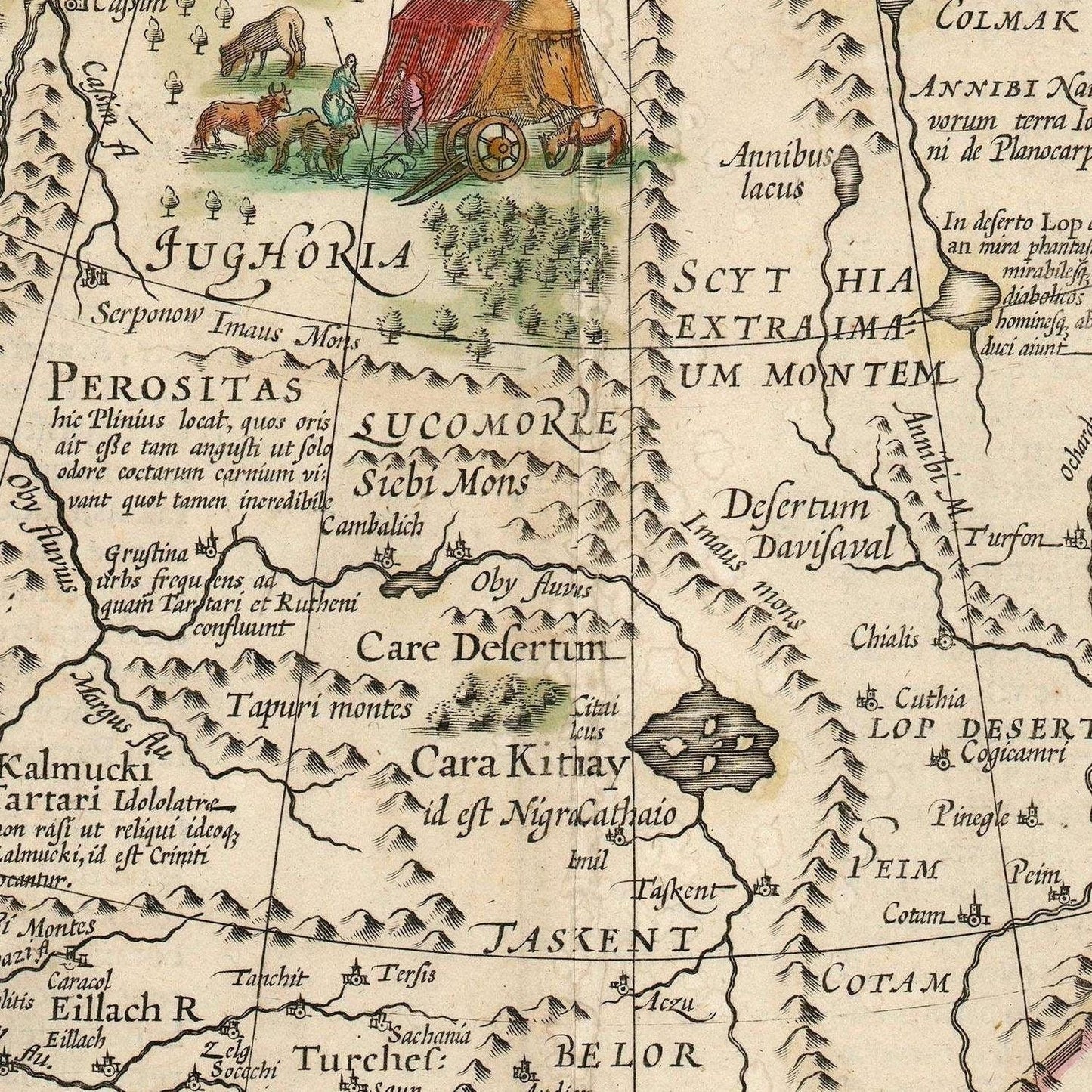 detail of the map from the centre 