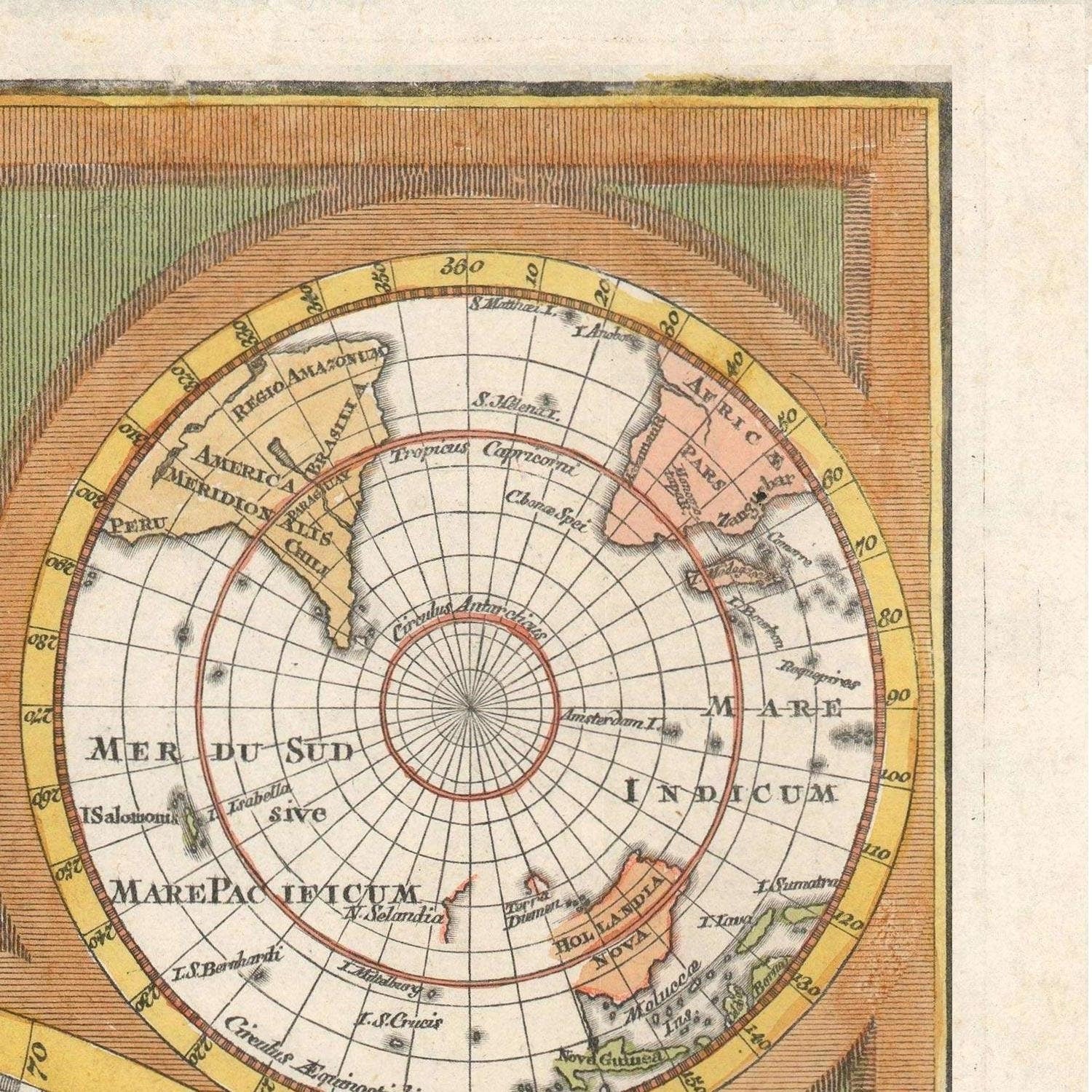 detail of the map from the top right corner