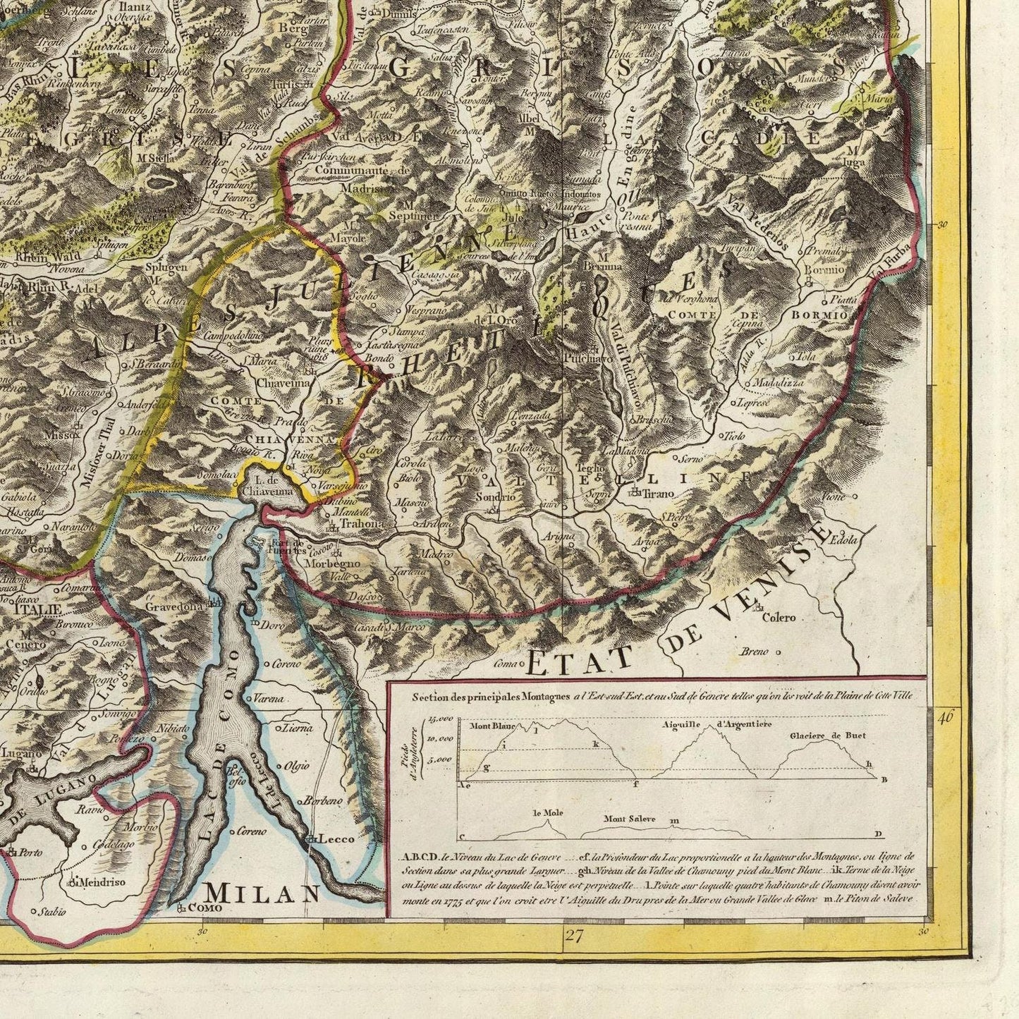 detail of the map from the bottom right corner