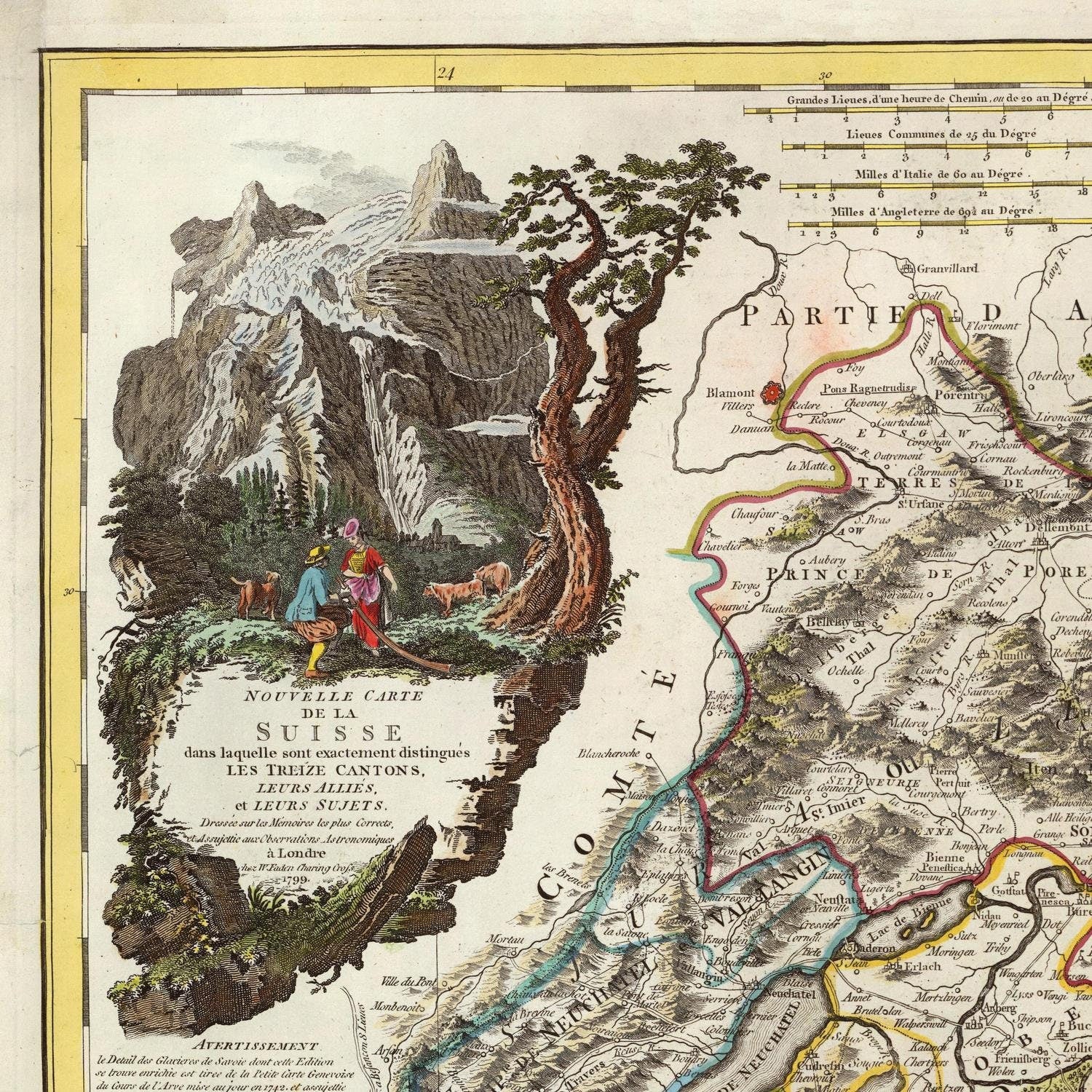 detail of the map from the top left corner