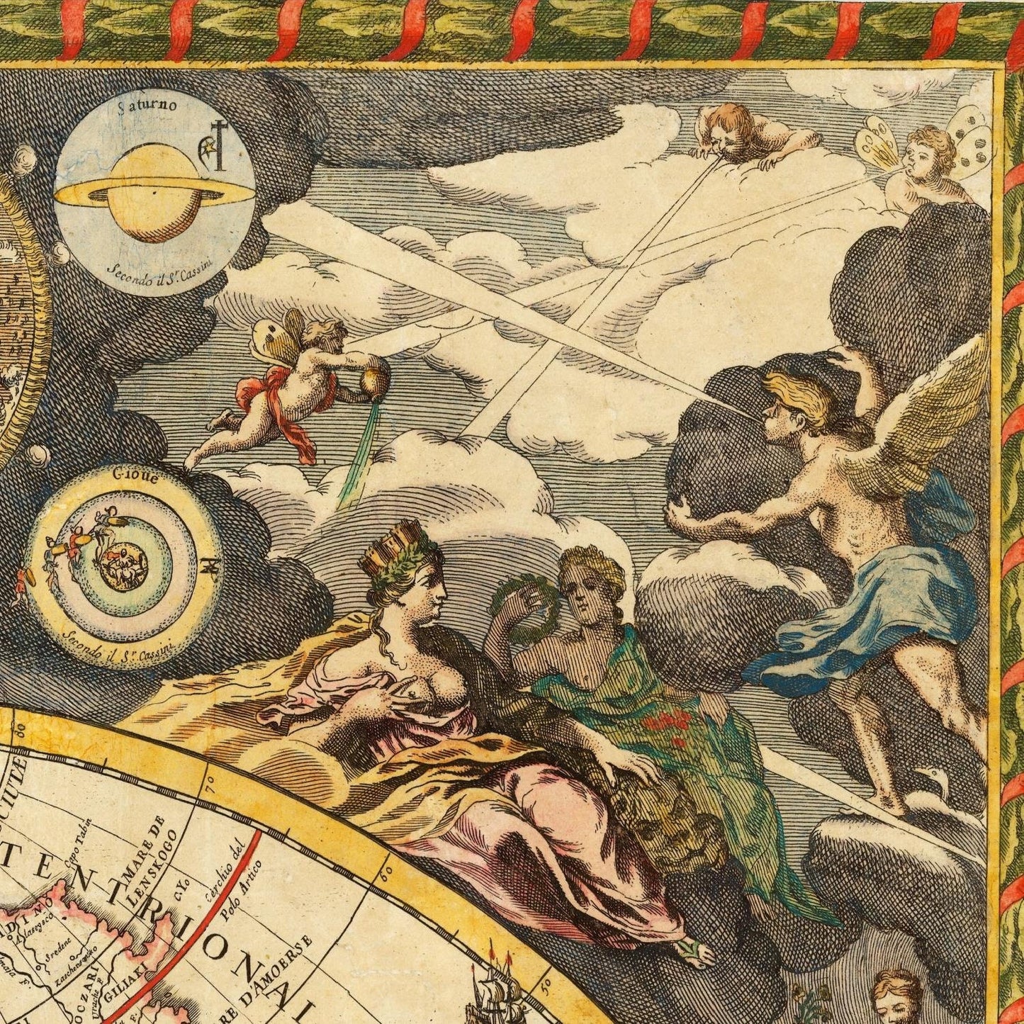 detail of the map from the top right corner